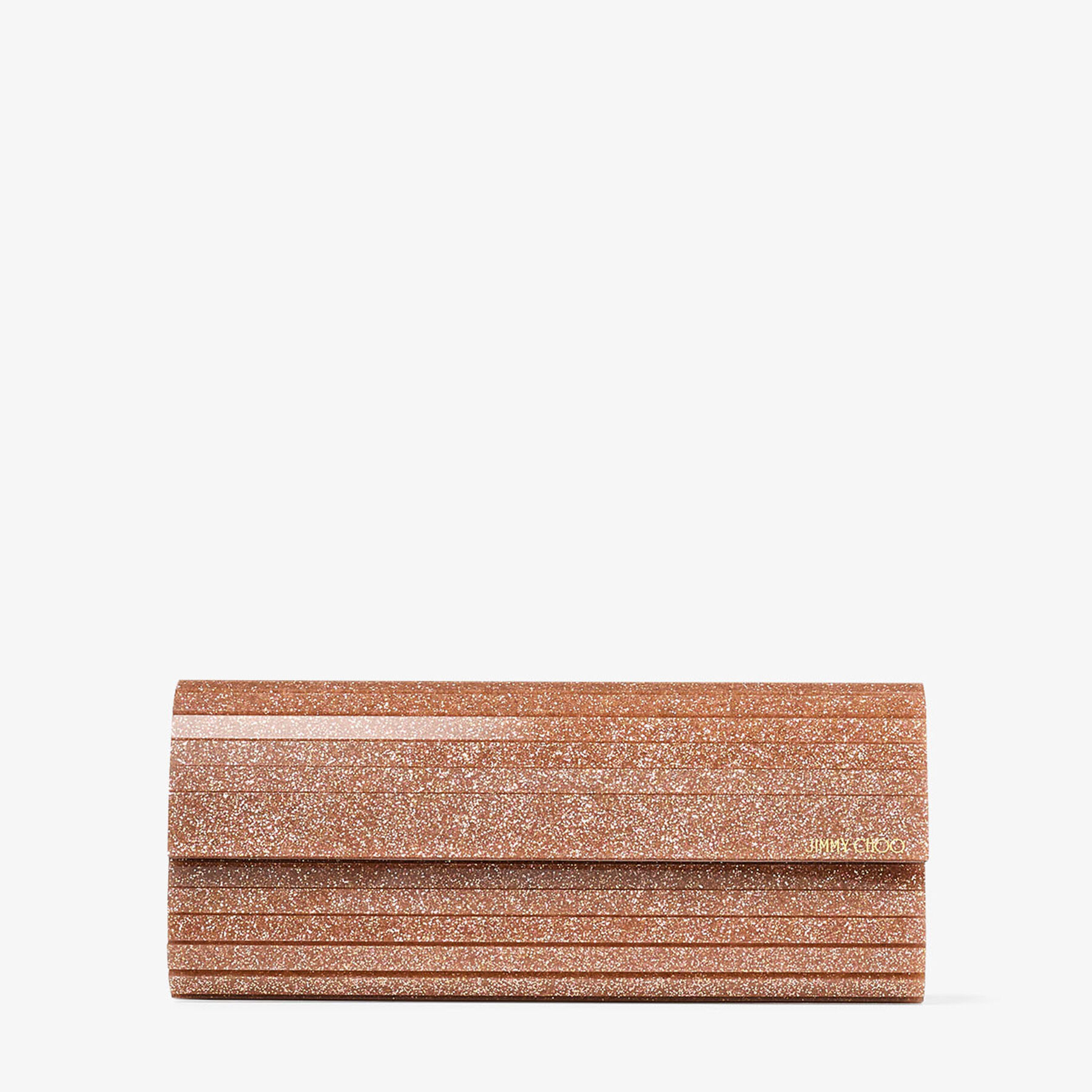 Sweetie | Rose Fine Glitter Acrylic Clutch Bag | JIMMY CHOO