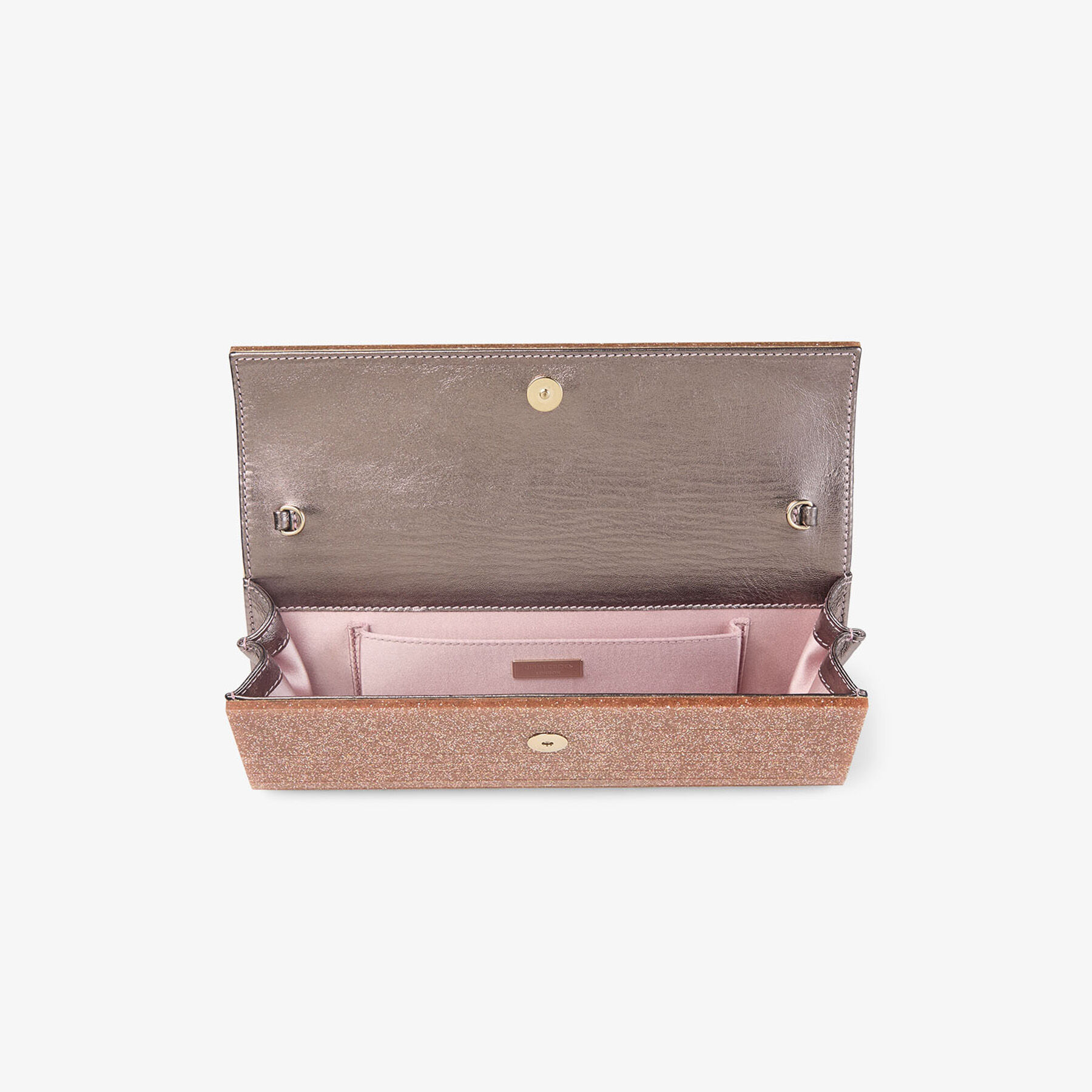 Sweetie | Rose Fine Glitter Acrylic Clutch Bag | JIMMY CHOO