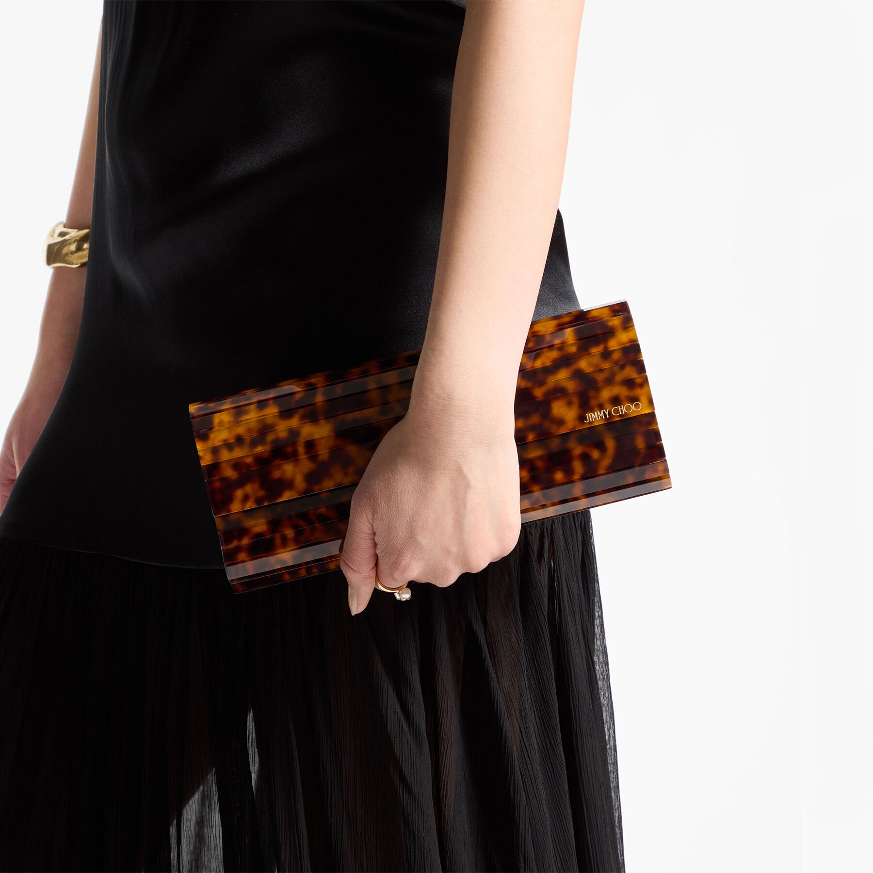 Sweetie | Tortoiseshell Acrylic Clutch Bag | JIMMY CHOO