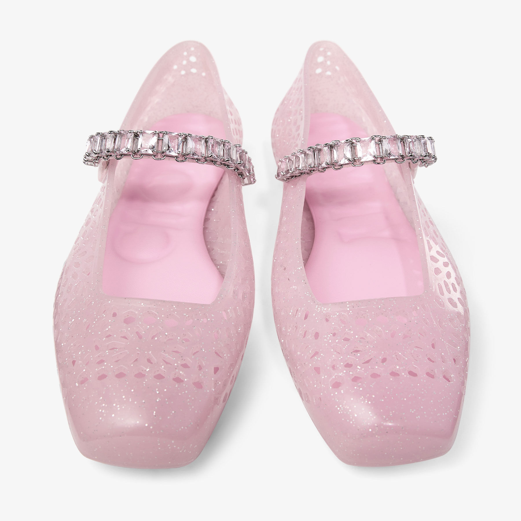 The Jelly | Cotton Candy Jelly Ballerina Flats with Crystal