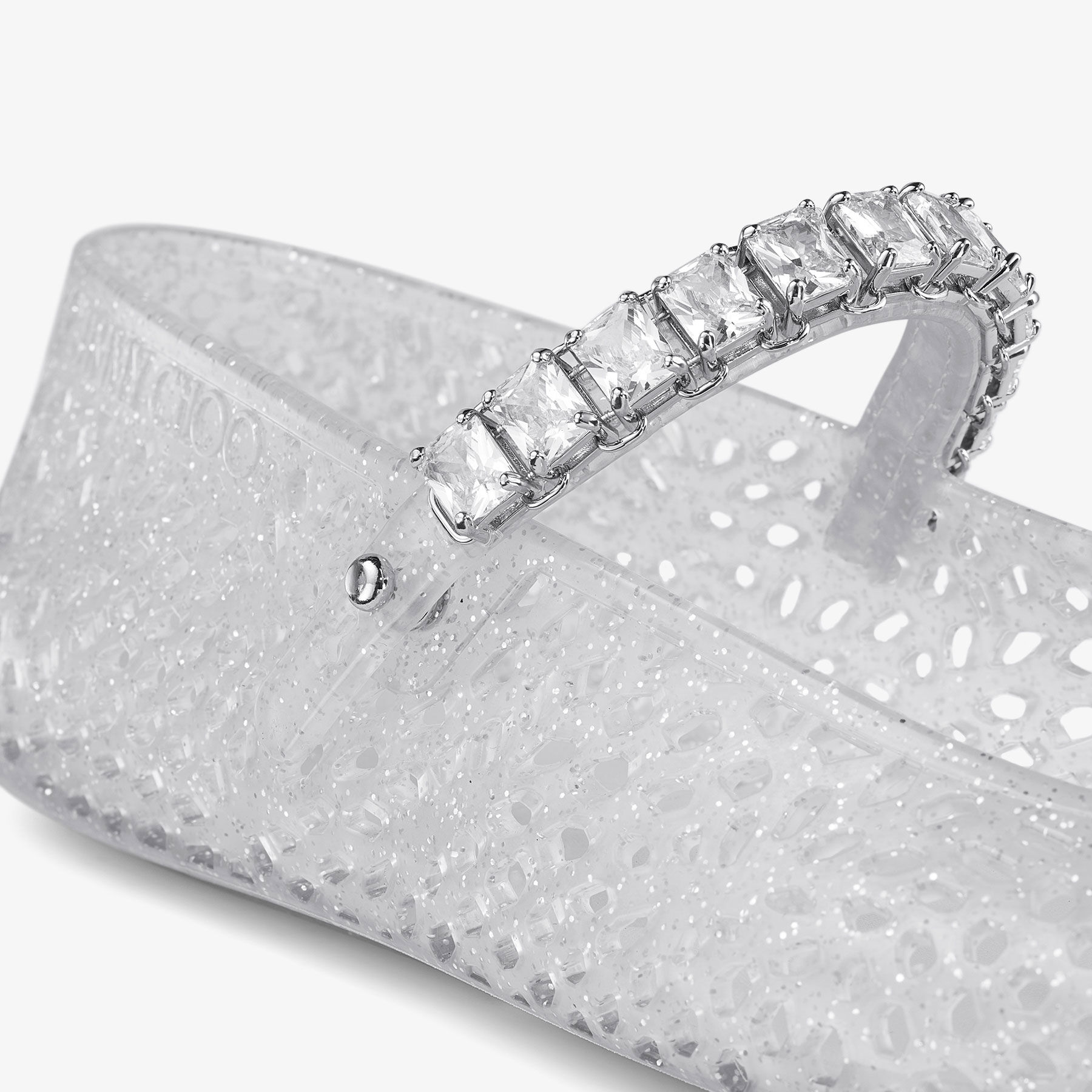 The Jelly | Clear Jelly Ballerina Flats with Crystal