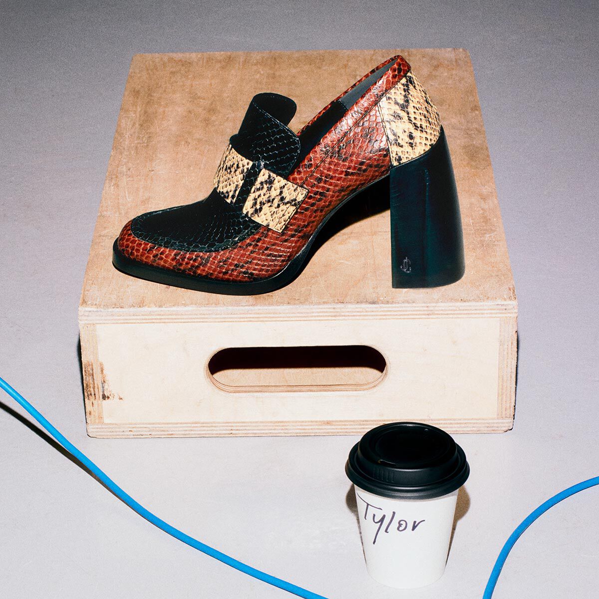 Tylor 95 | Cognac Triple Snake Printed Leather Loafers | JIMMY CHOO