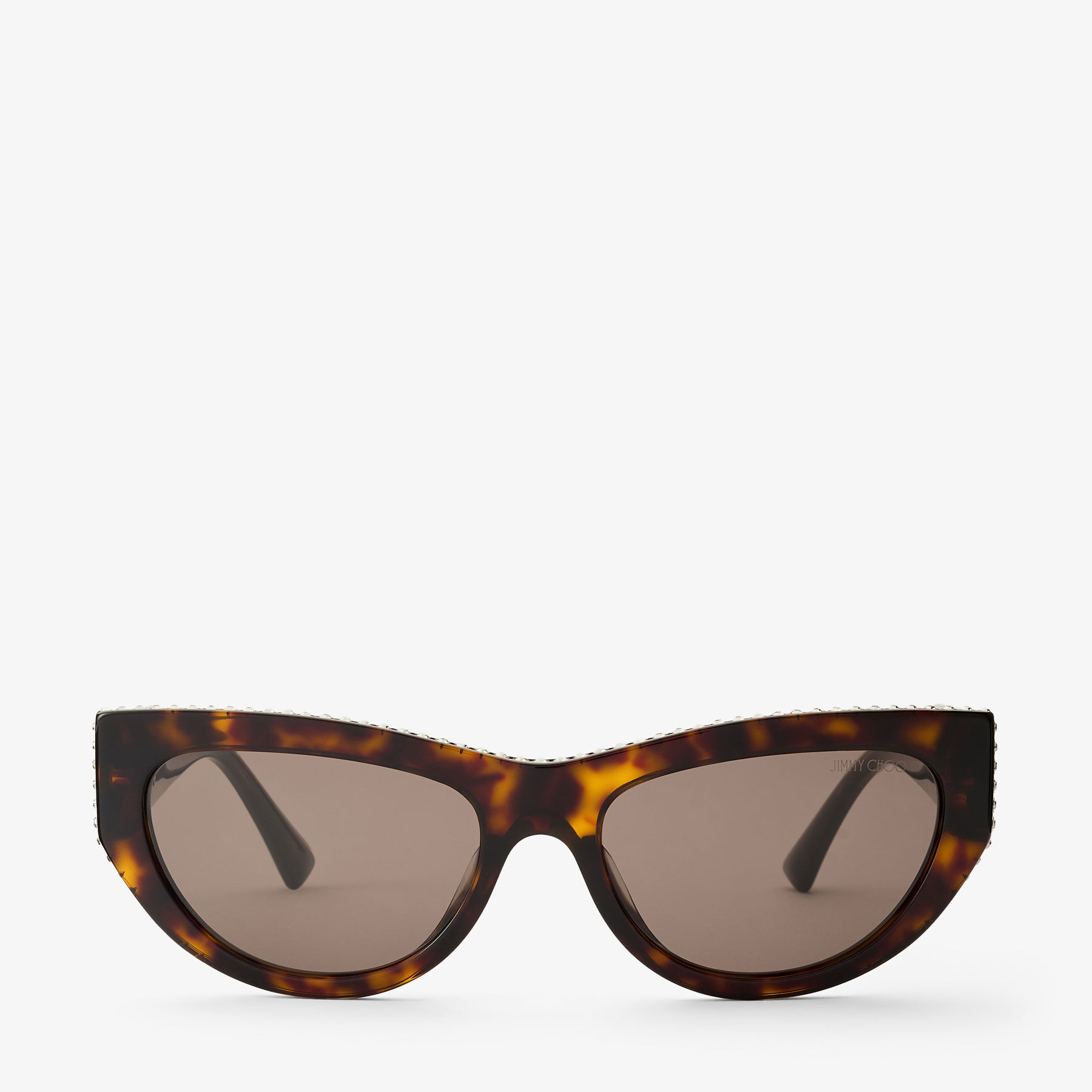 Vale | Brown Havana Cat Eye Sunglasses | JIMMY CHOO