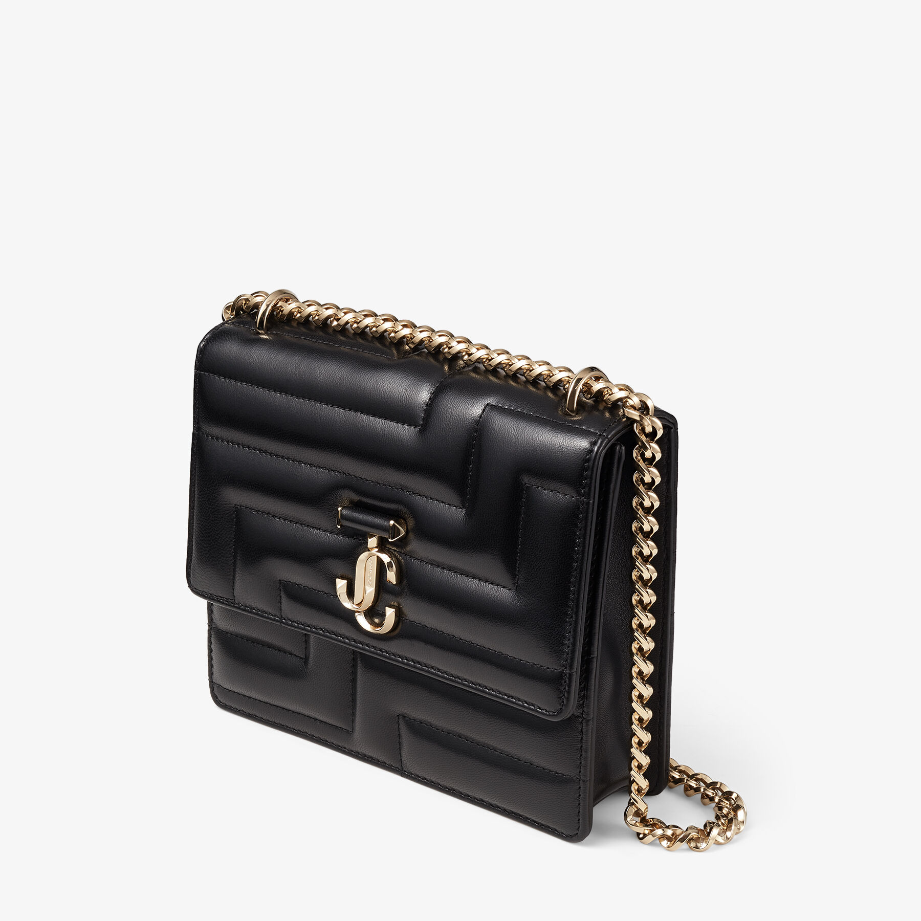 JC Square Belt | Black Calf Leather JC Square-Buckle Belt
