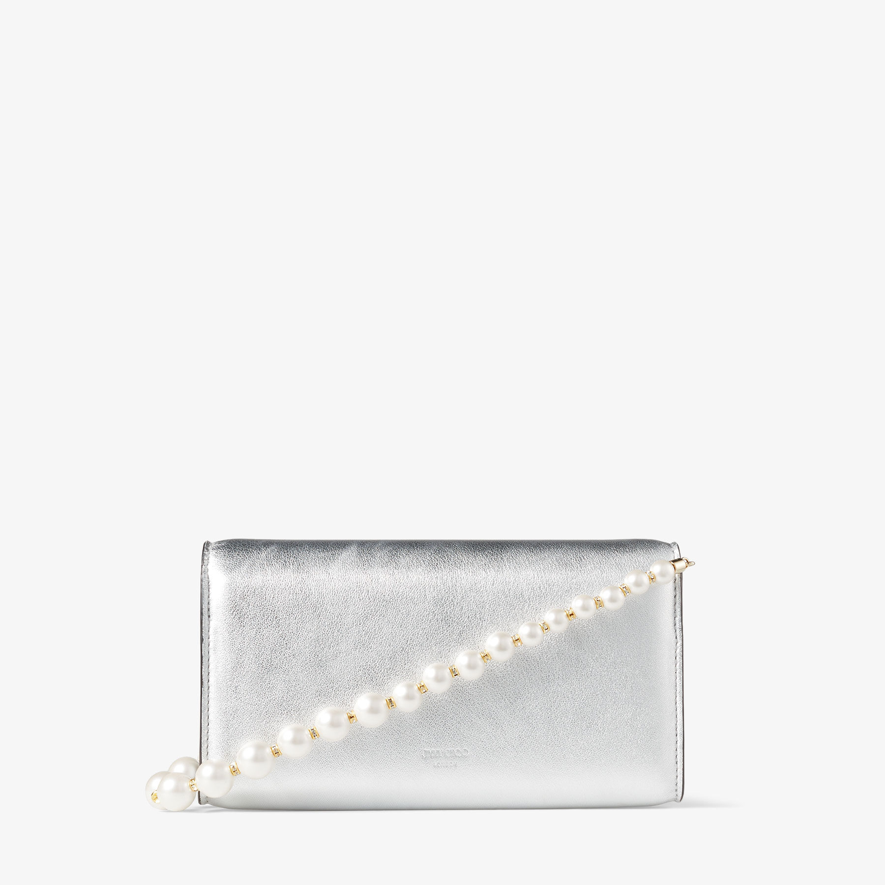全国送料無料ギフト AVENUE Wallet Leather Nappa Metallic Silver | WALLET/CHAIN バッグ
