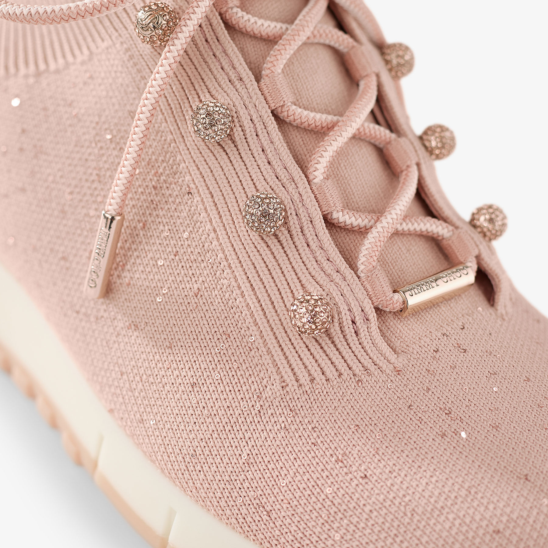 Veles | Macaron Sequin Knit Trainers | JIMMY CHOO
