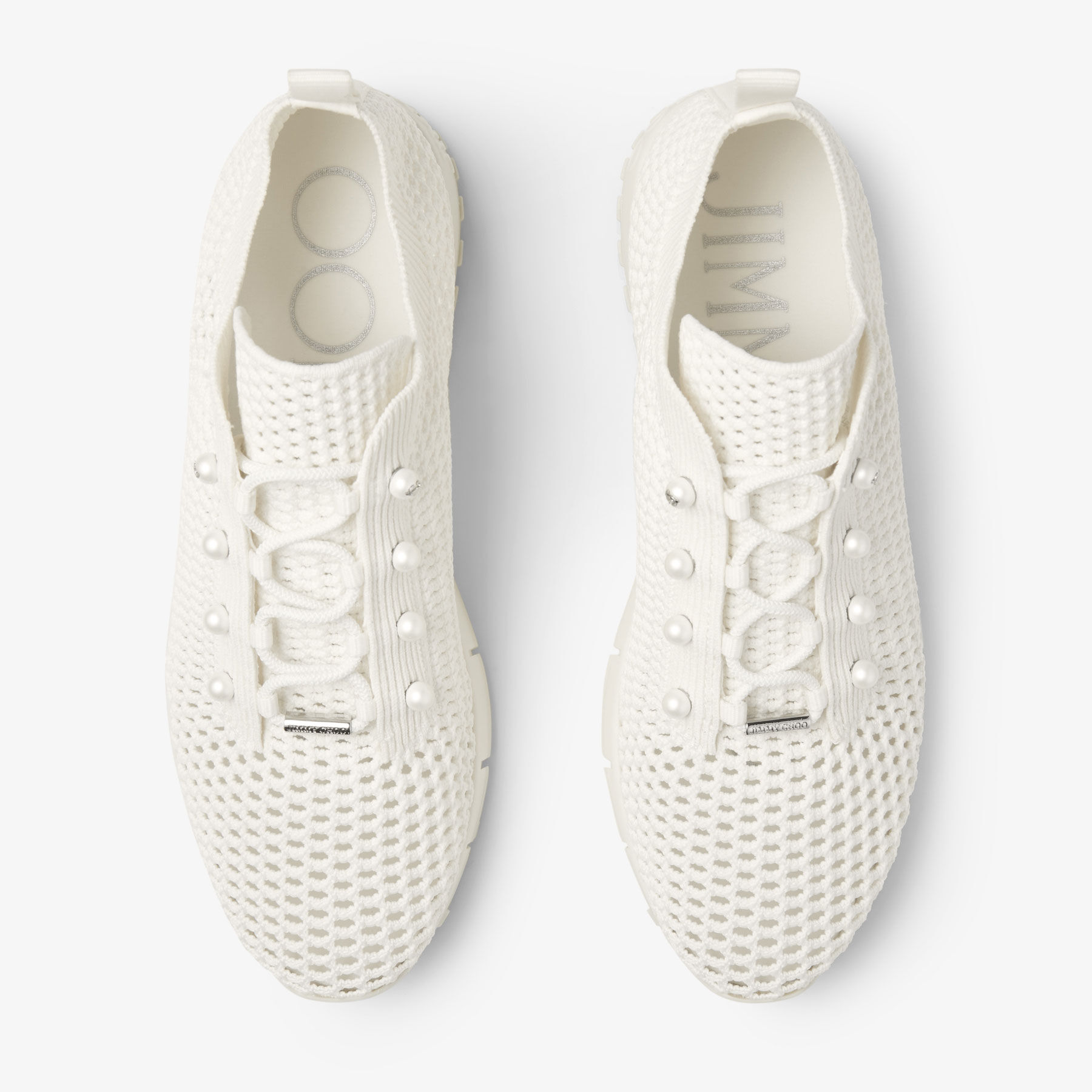日本最大の Crochet Latte | Veles Knit Pearls with Trainers Low-Top 靴