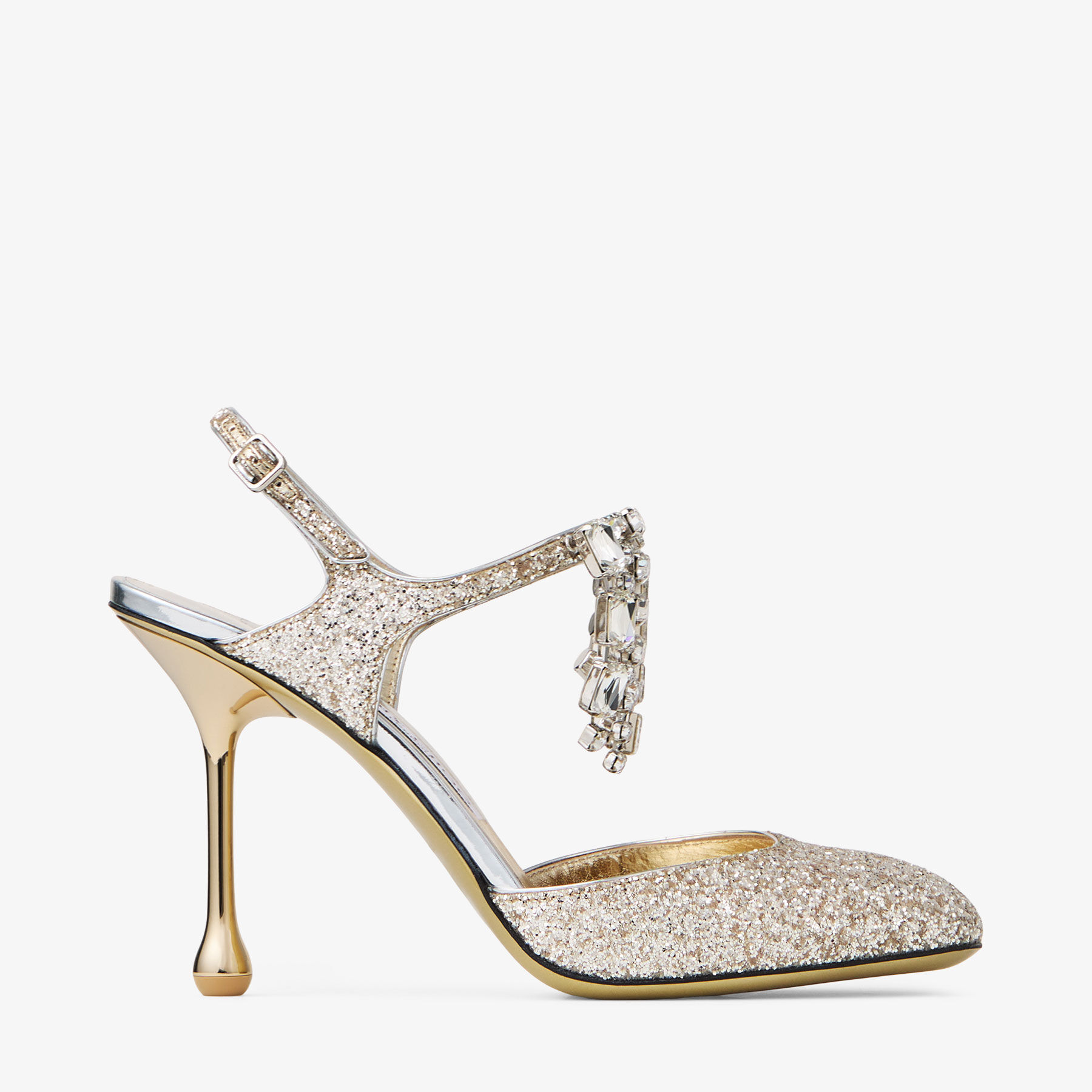 Verity 95 | Sand Glitter Fabric Pumps | JIMMY CHOO