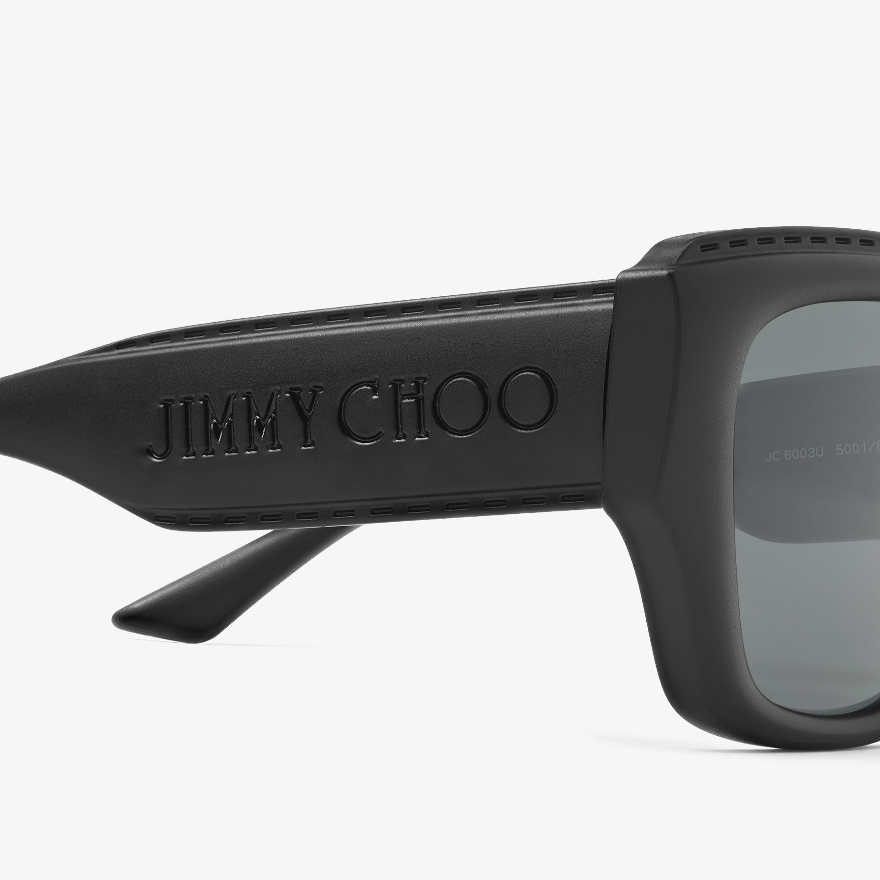 Yani | Matte Black Rectangular Sunglasses | JIMMY CHOO