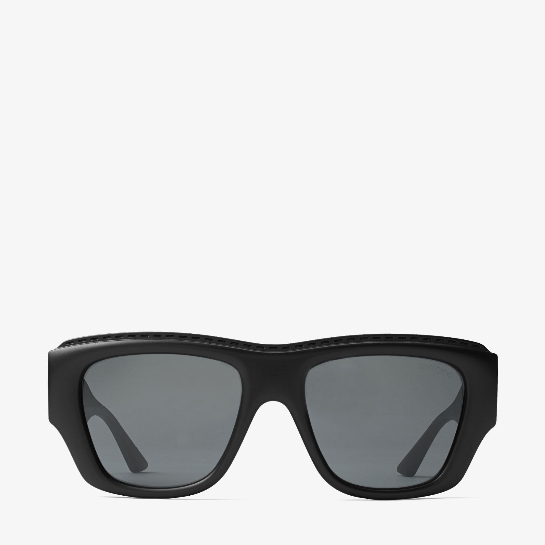 Yani | Matte Black Rectangular Sunglasses | JIMMY CHOO