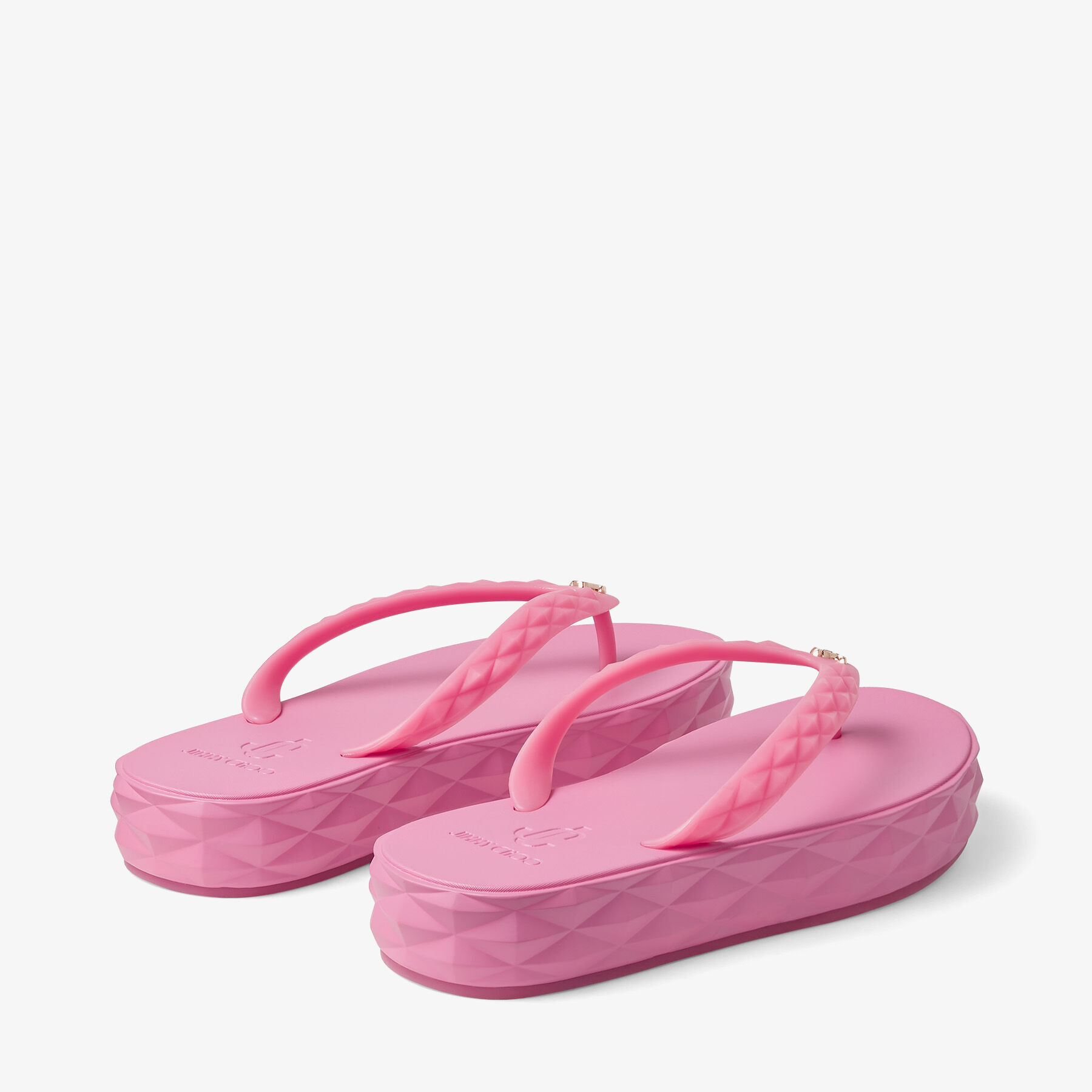 Candy Pink Rubber Flip-Flops | DIAMOND FLIP FLOP | Summer 2022 ...