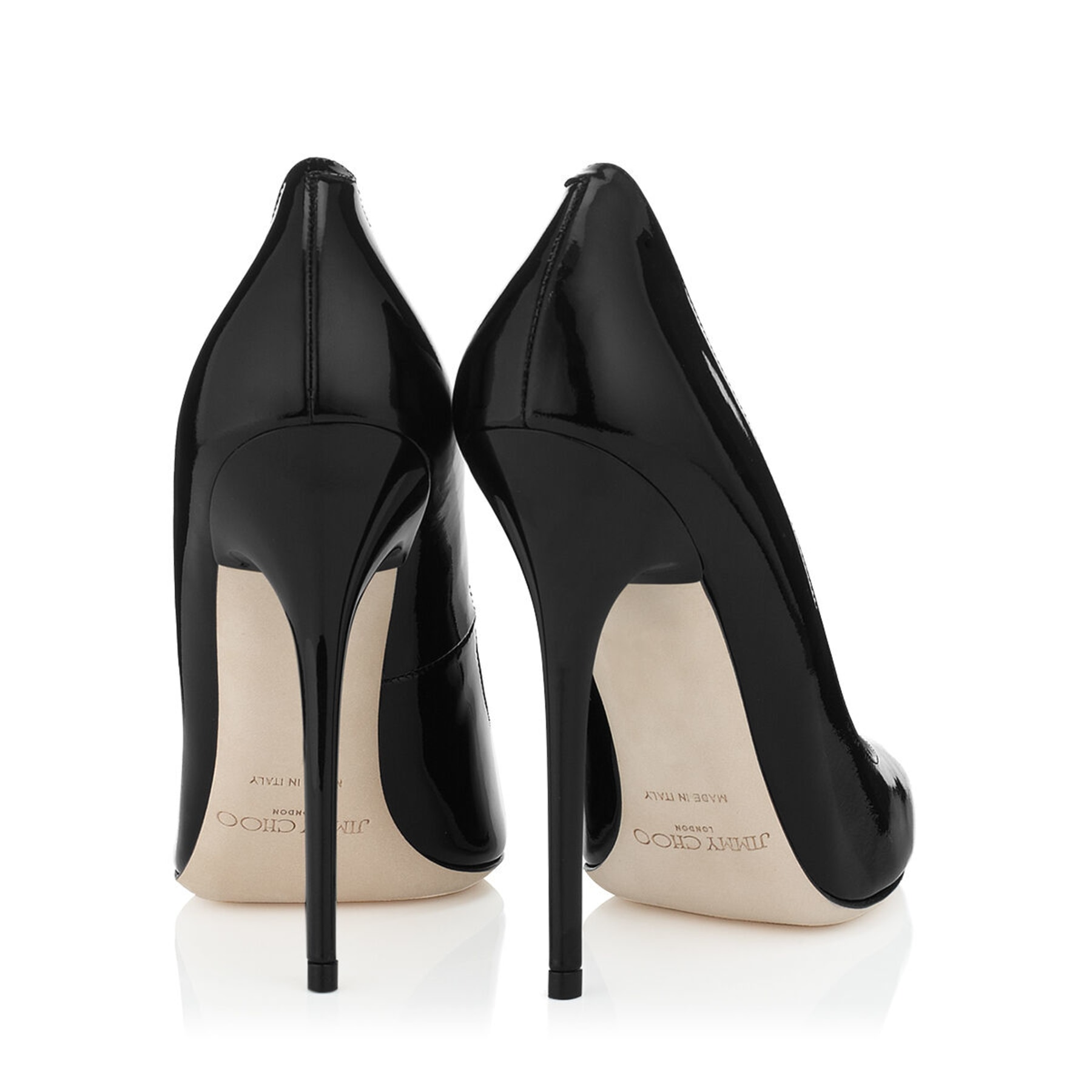 Black Patent Leather Pointed Designer Pumps | Anouk JIMMY