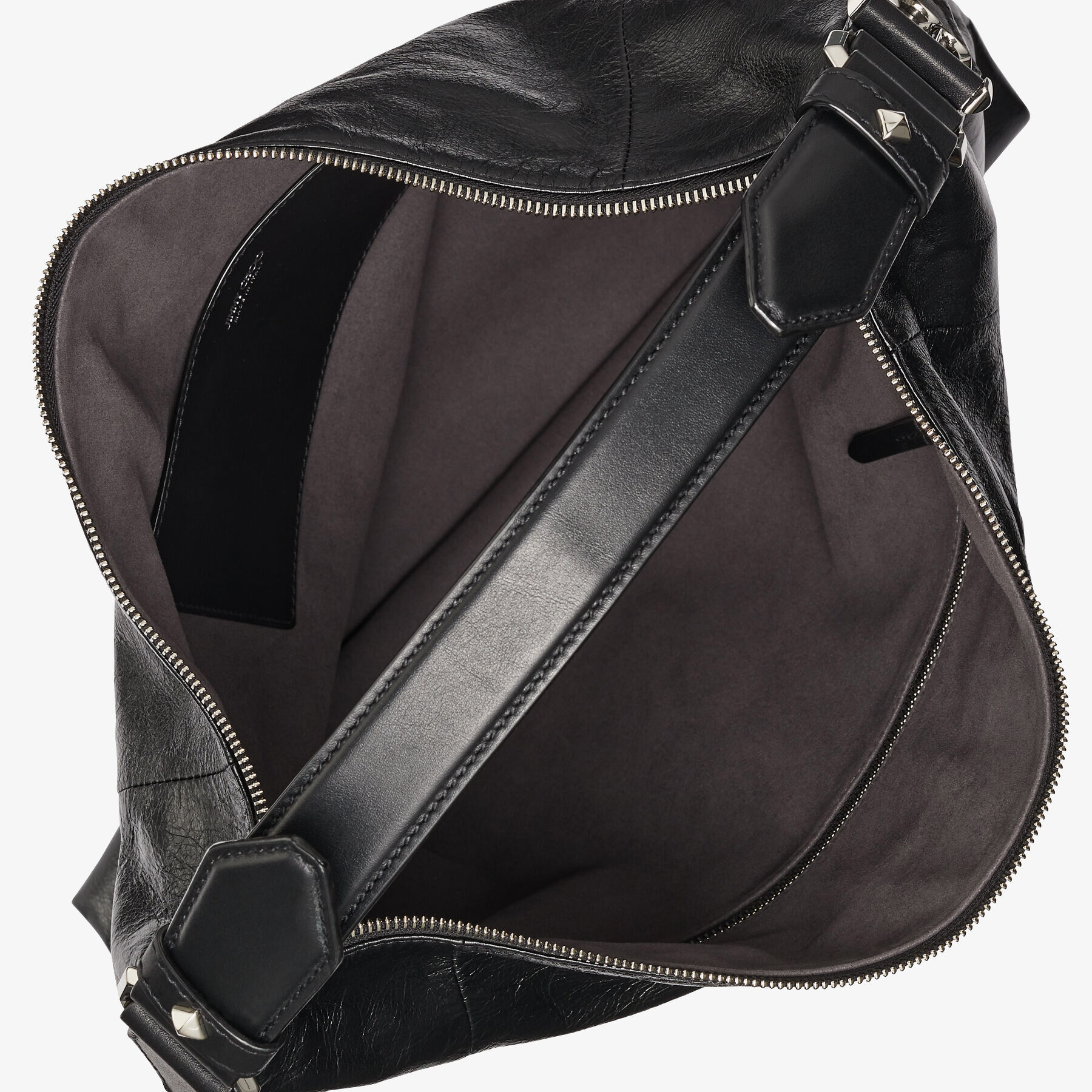 Black Vintage Leather Hobo Handbag | ANA HOBO/S | Autumn Winter 