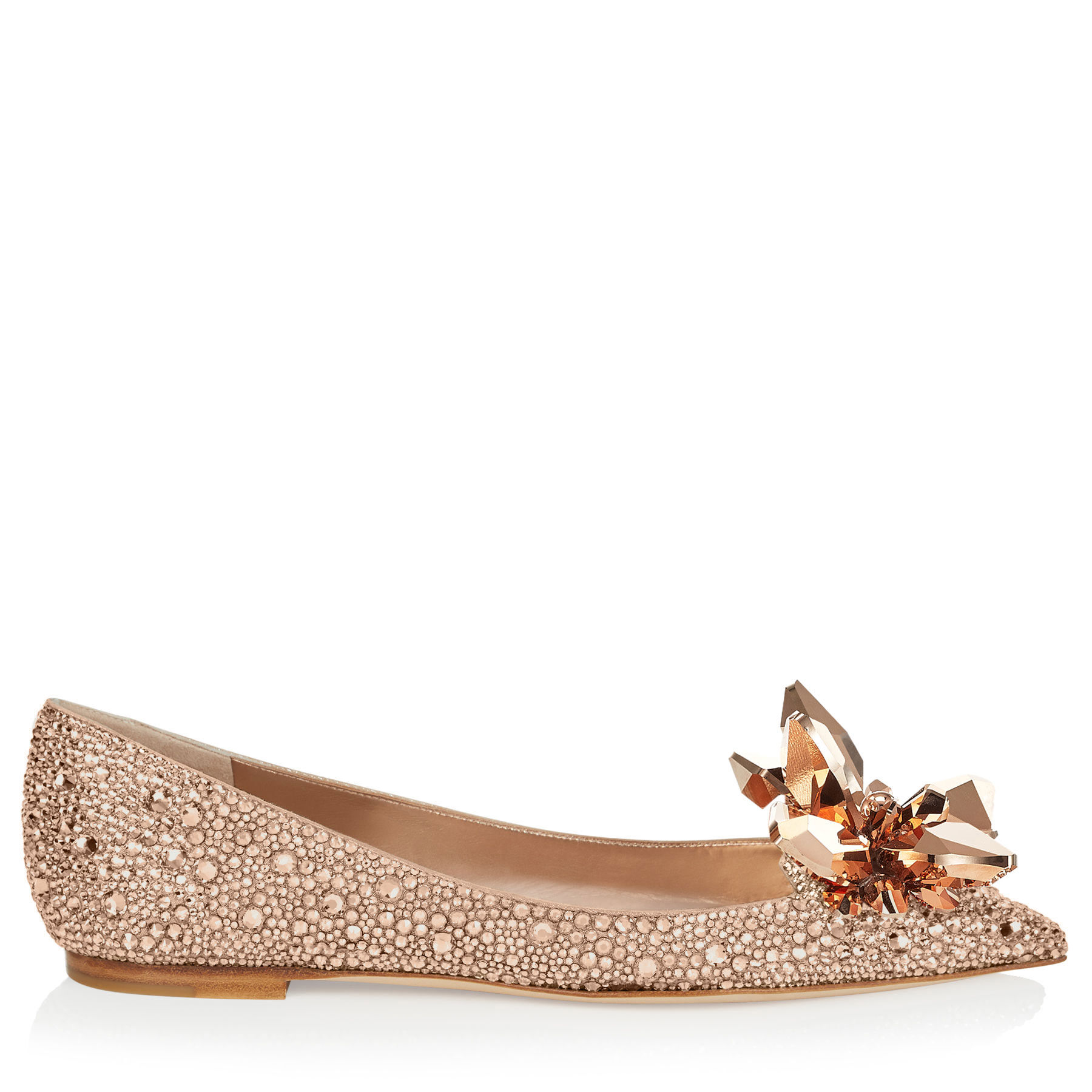 Rose Gold Crystal Covered Pointy Toe