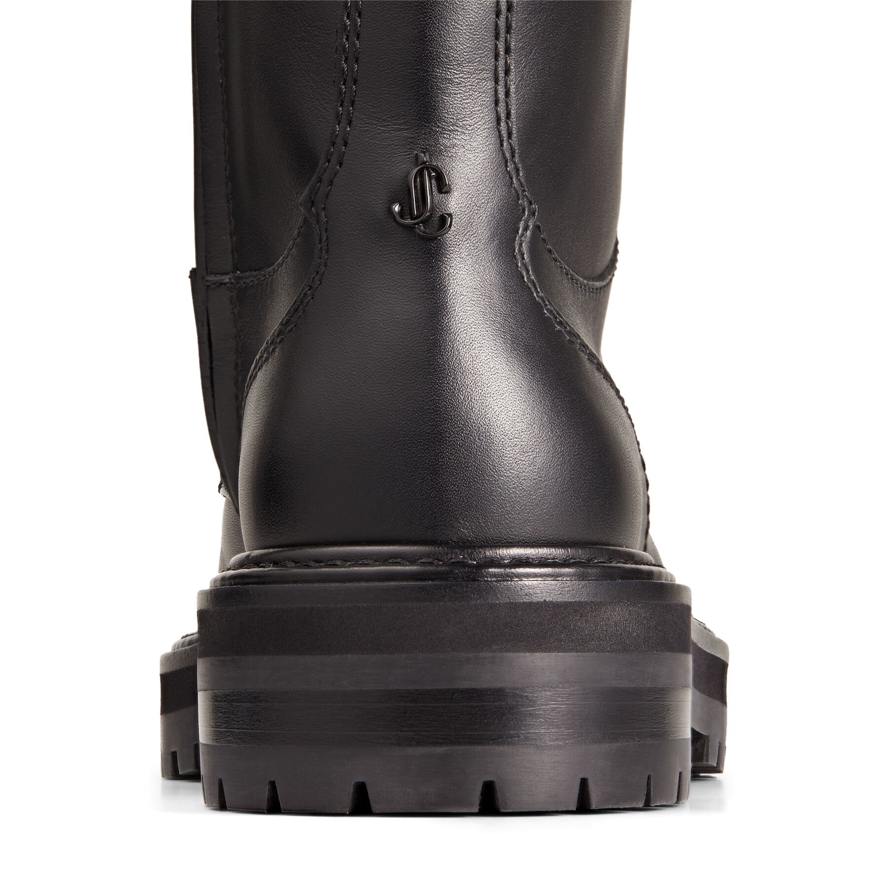 flat tall black boots