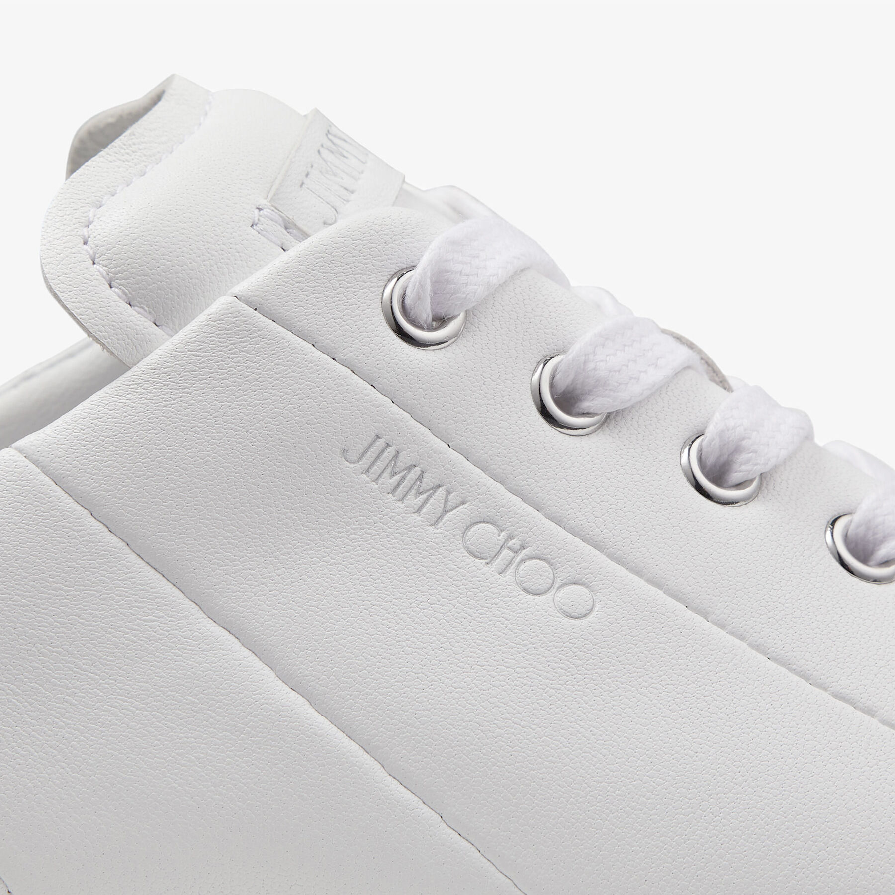White Nappa Leather Low-Top Trainers | DIAMOND LIGHT/F | Spring 