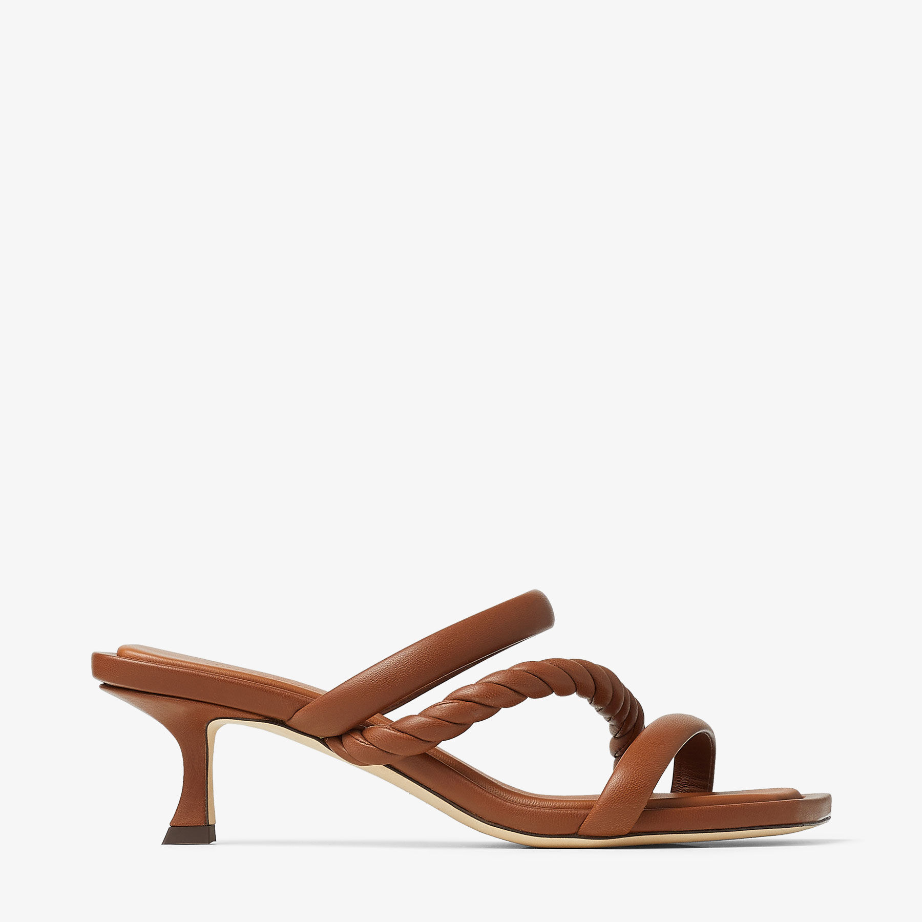 Sandalias en napa de lujo de color marrón claro | DIOSA 50 | Colección de  verano 2022 | JIMMY CHOO