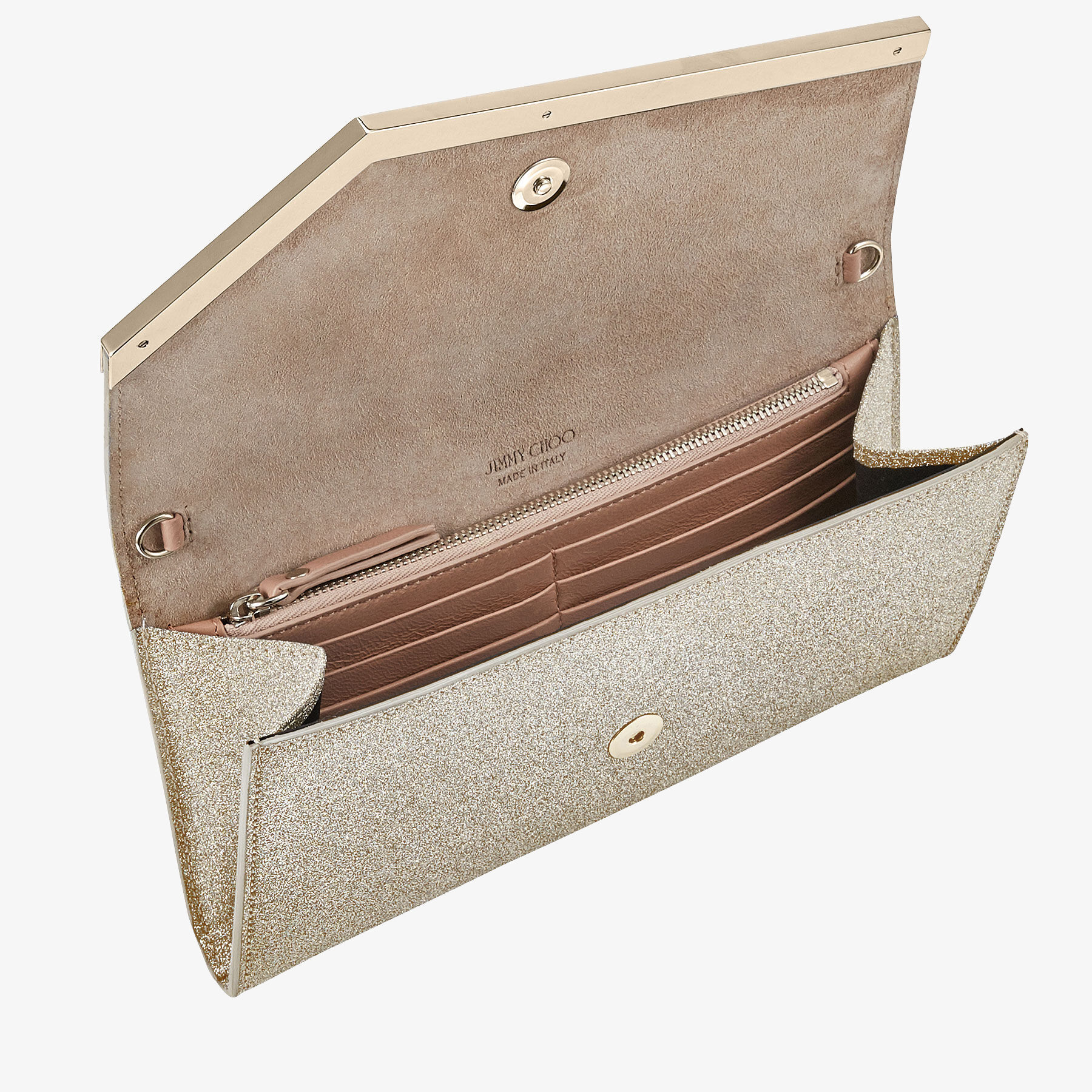 Platinum Ice Dusty Glitter Clutch Bag 