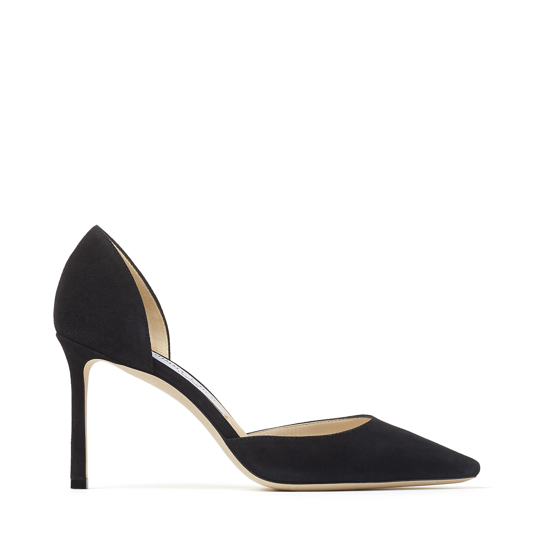 escarpin noir daim pointu