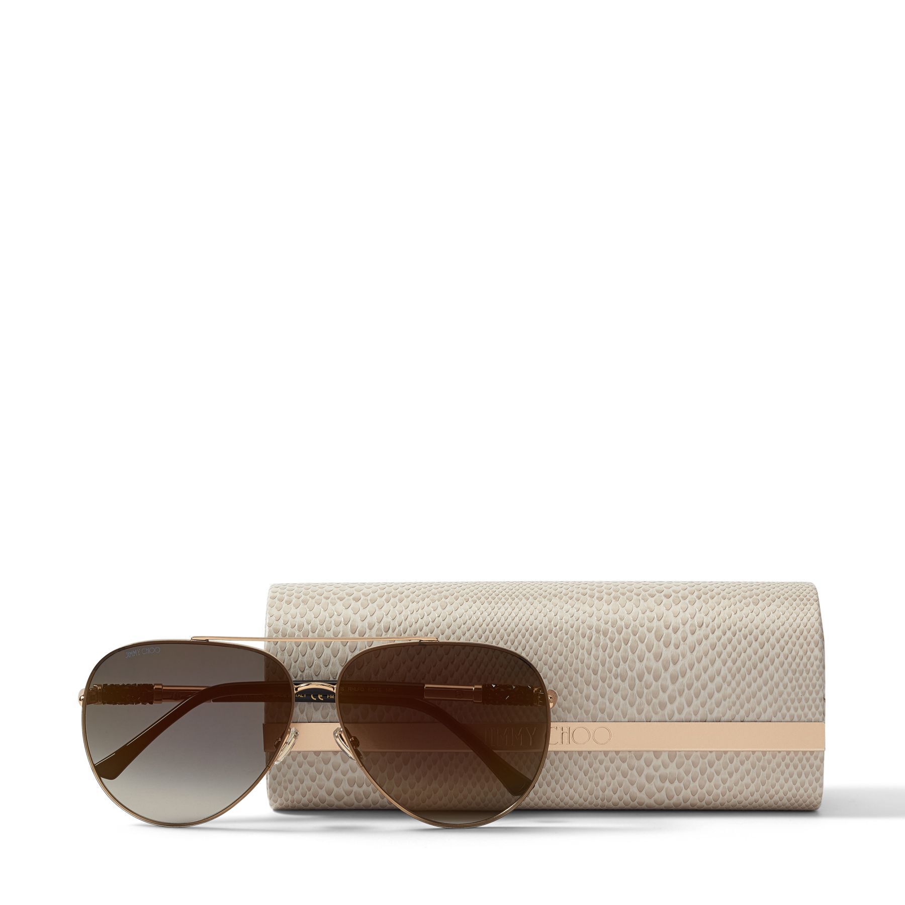 Jimmy choo tort aviator swarovski detail sunglasses clearance