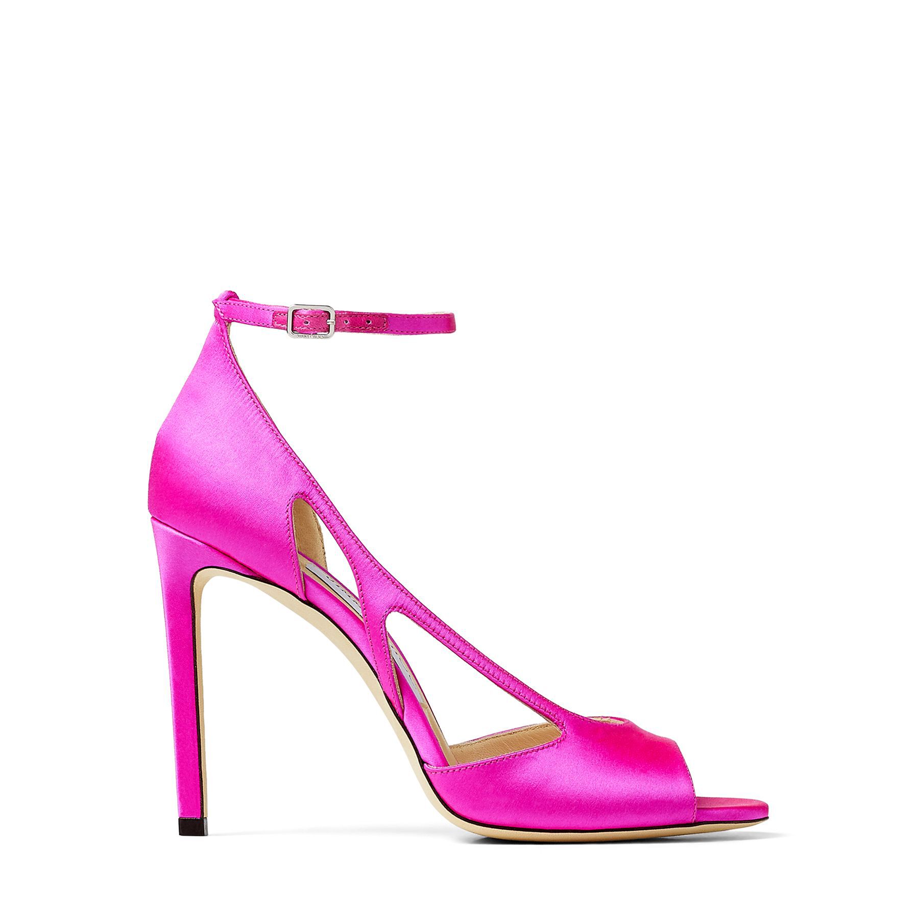 jimmy choo white satin heels