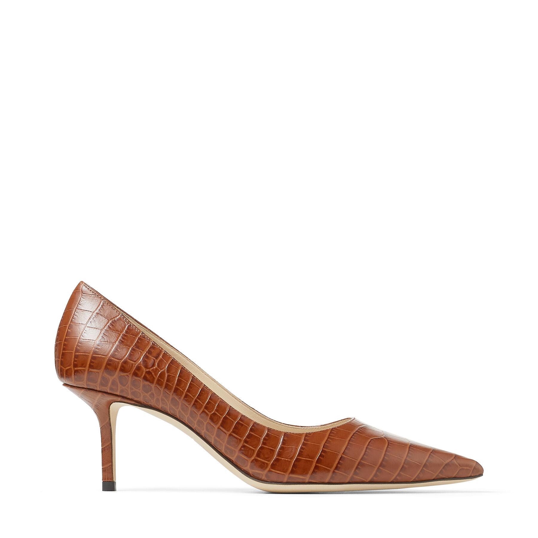 Cuoio Croc-Embossed Leather Pointed 