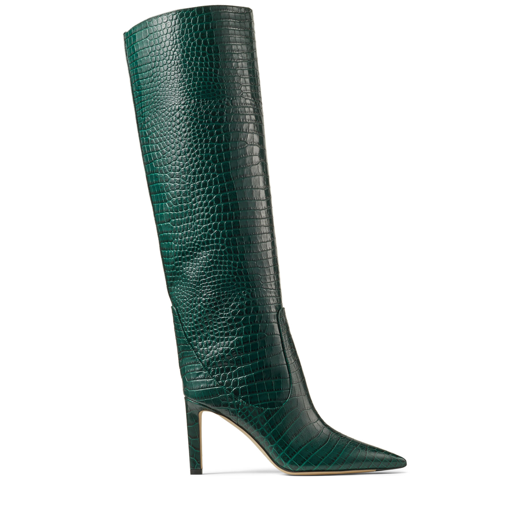 green croc knee high boots