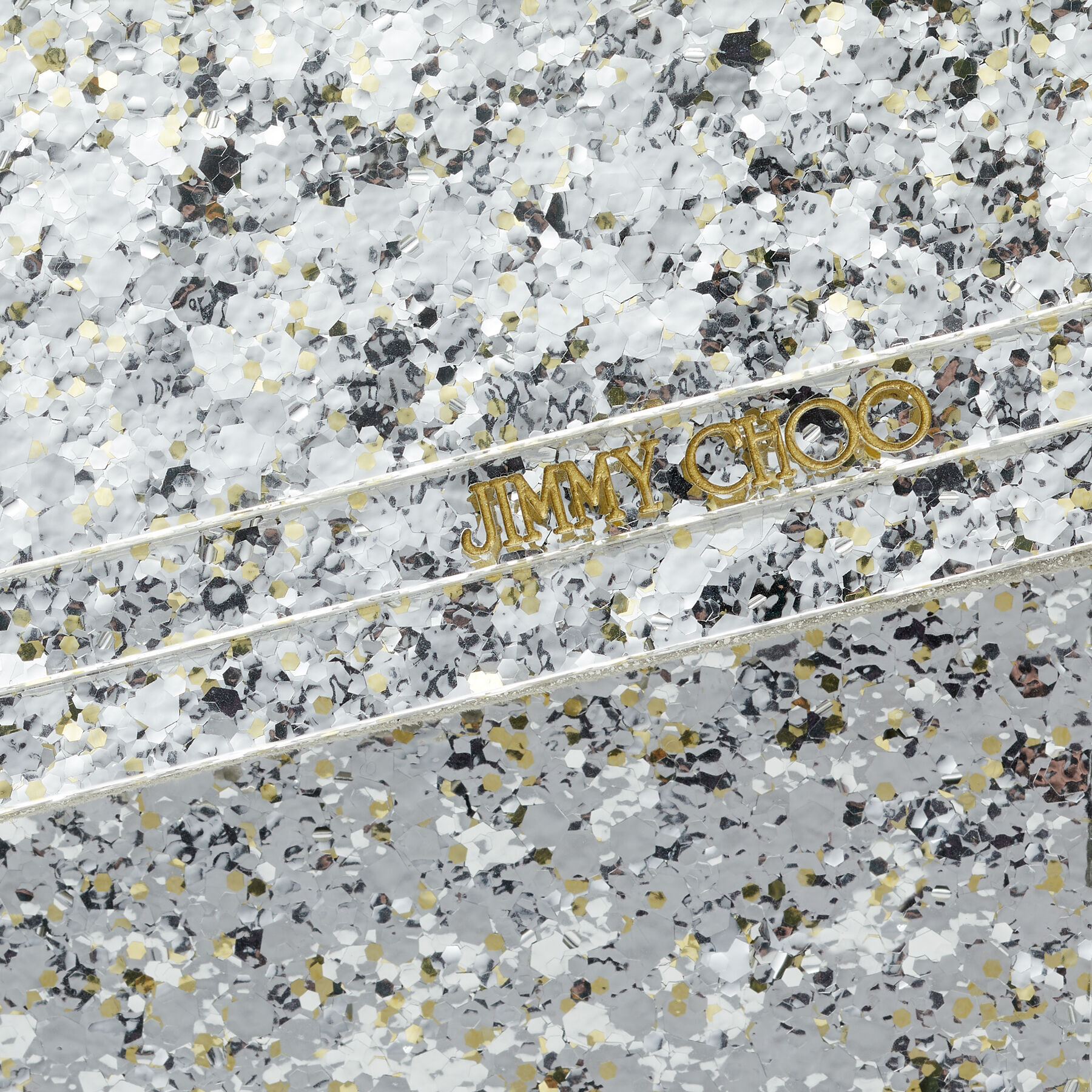 Champagne Coarse Glitter Acrylic Mini Clutch Bag | MICRO CANDY 