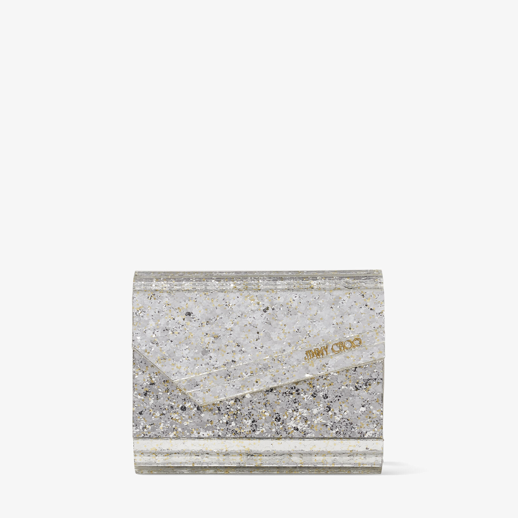 Champagne Coarse Glitter Acrylic Mini Clutch Bag | MICRO CANDY 
