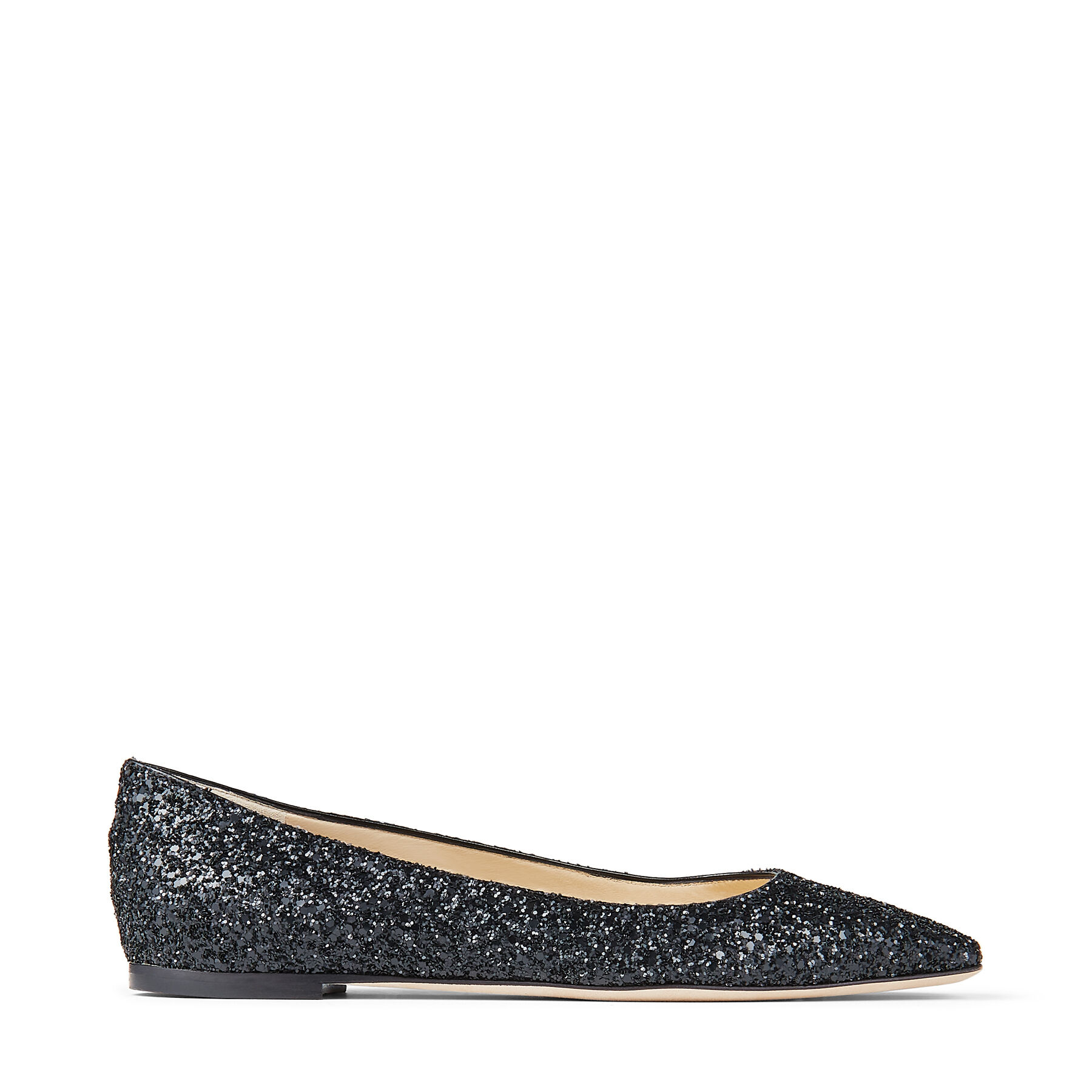 Jimmy choo black flats clearance