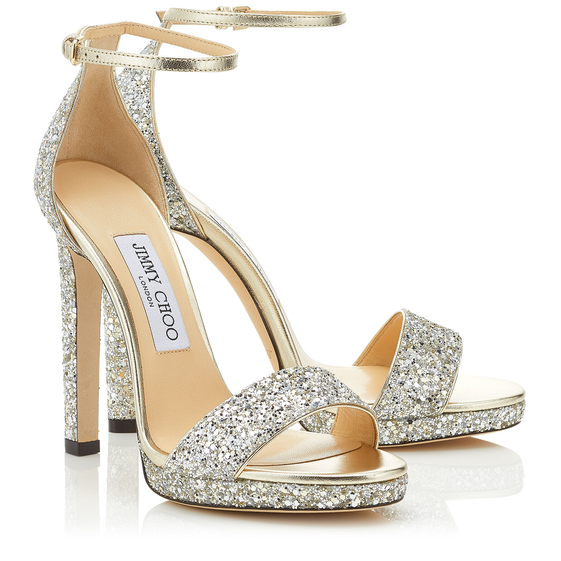 jimmy choo glitter sandals