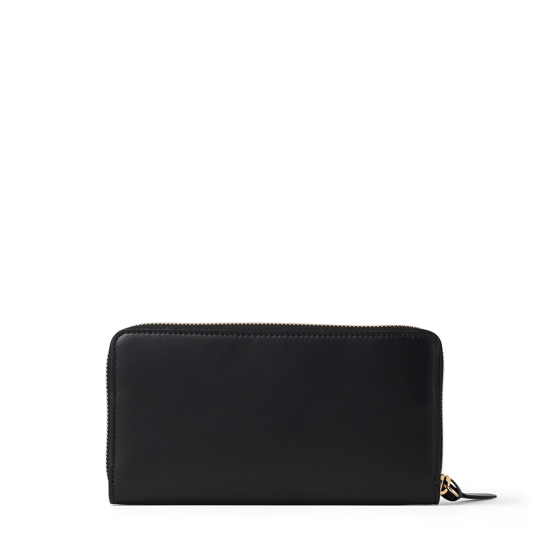 Black Smooth Calf Leather Wallet with JC Emblem |PIPPA |Cruise '20 