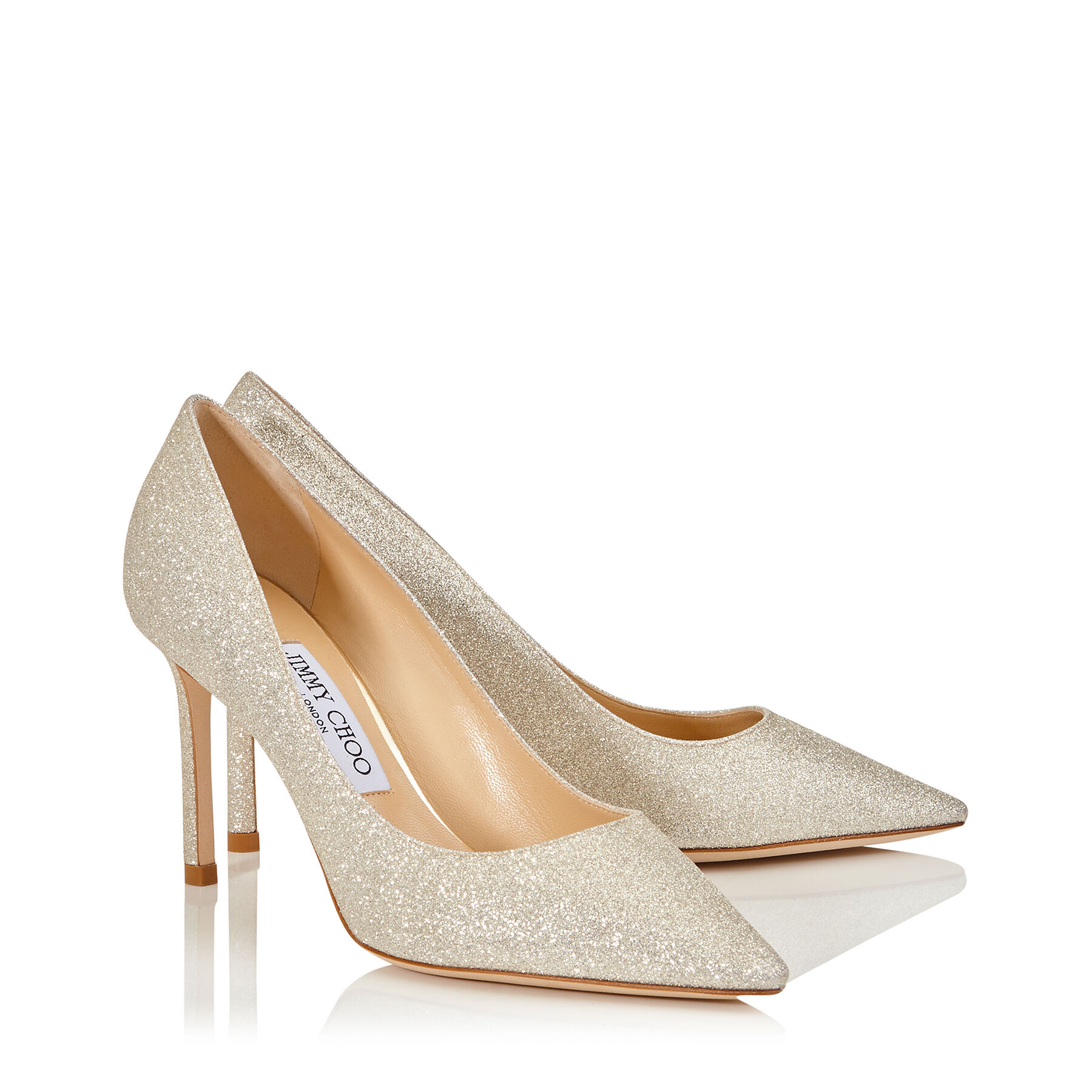Platinum Ice Dusty Glitter Pointy Toe