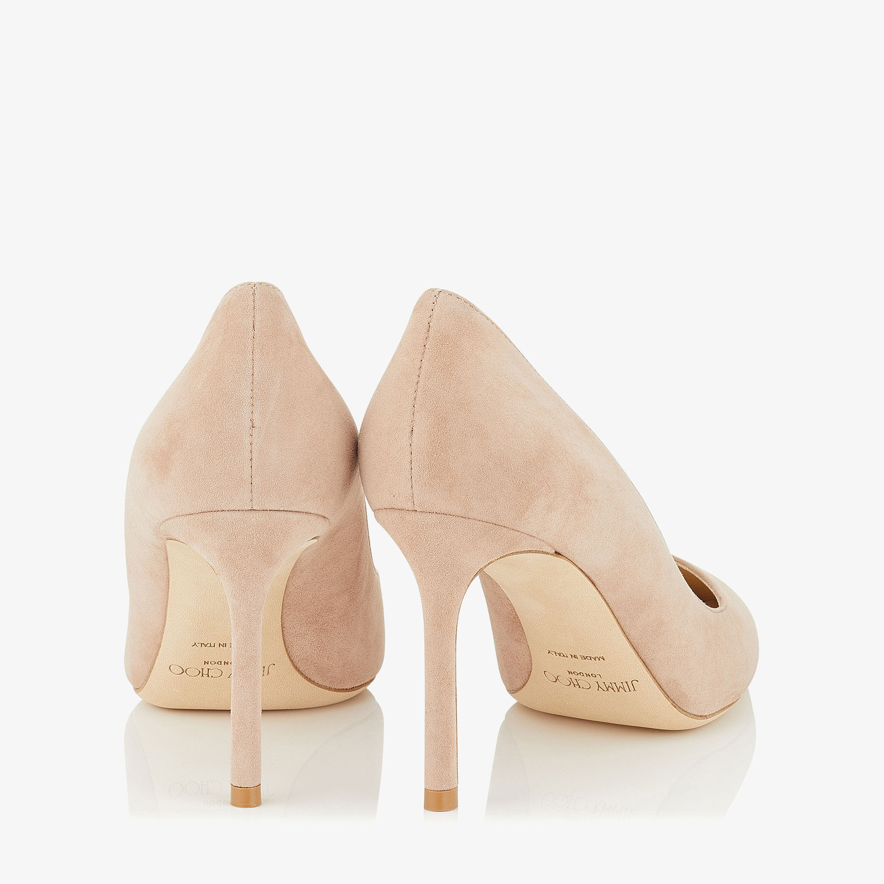 Ballet Pink Suede Pointy Toe Pumps 
