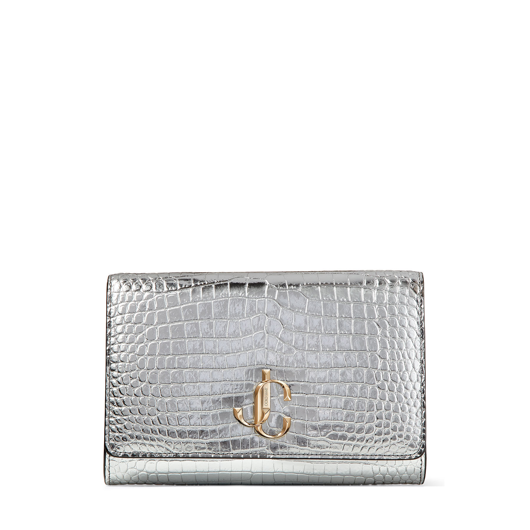 Jimmy choo silver clutch bag clearance