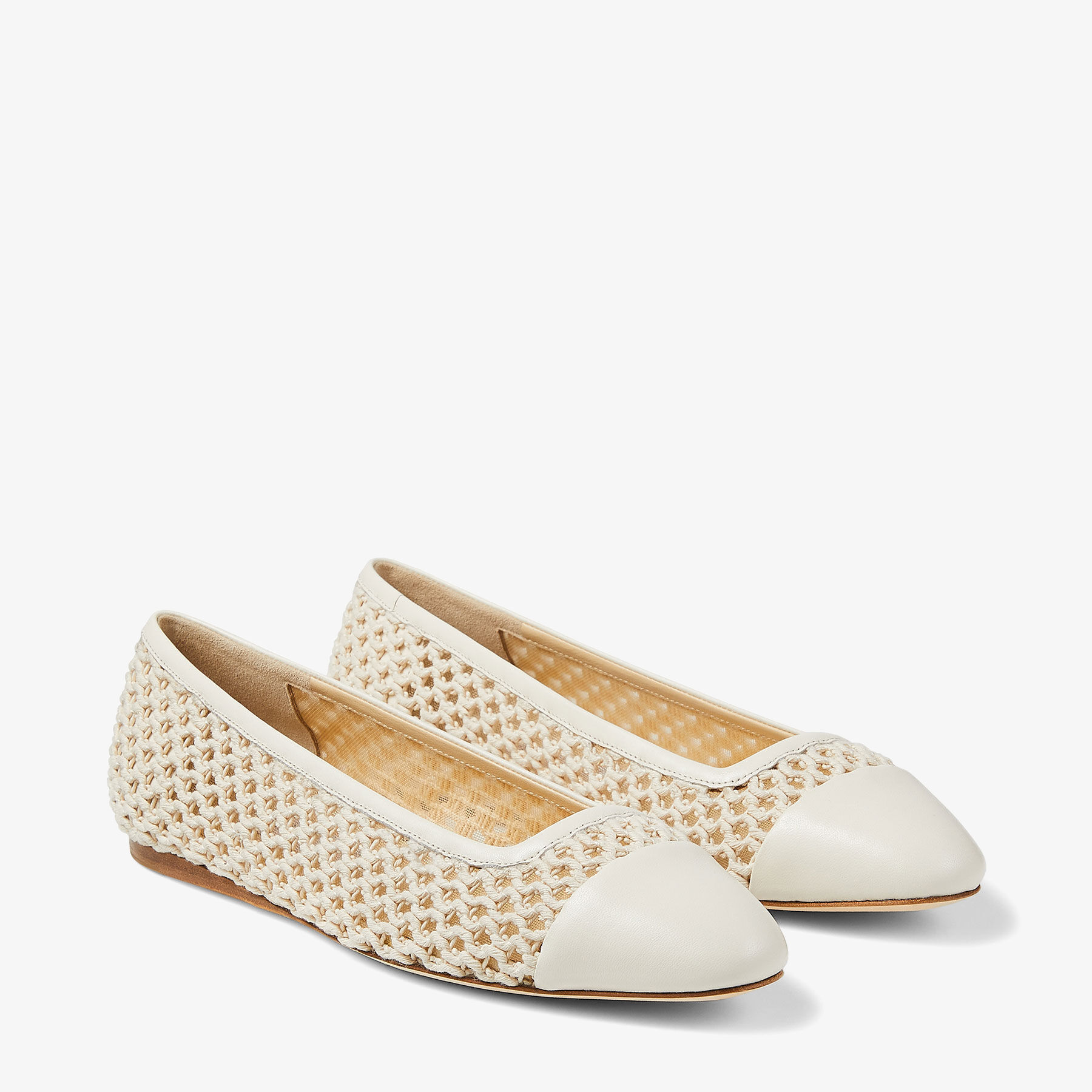 에크루 우븐 로프 & 나파 플랫 WATSON FLAT 2022 봄 컬렉션 JIMMY CHOO