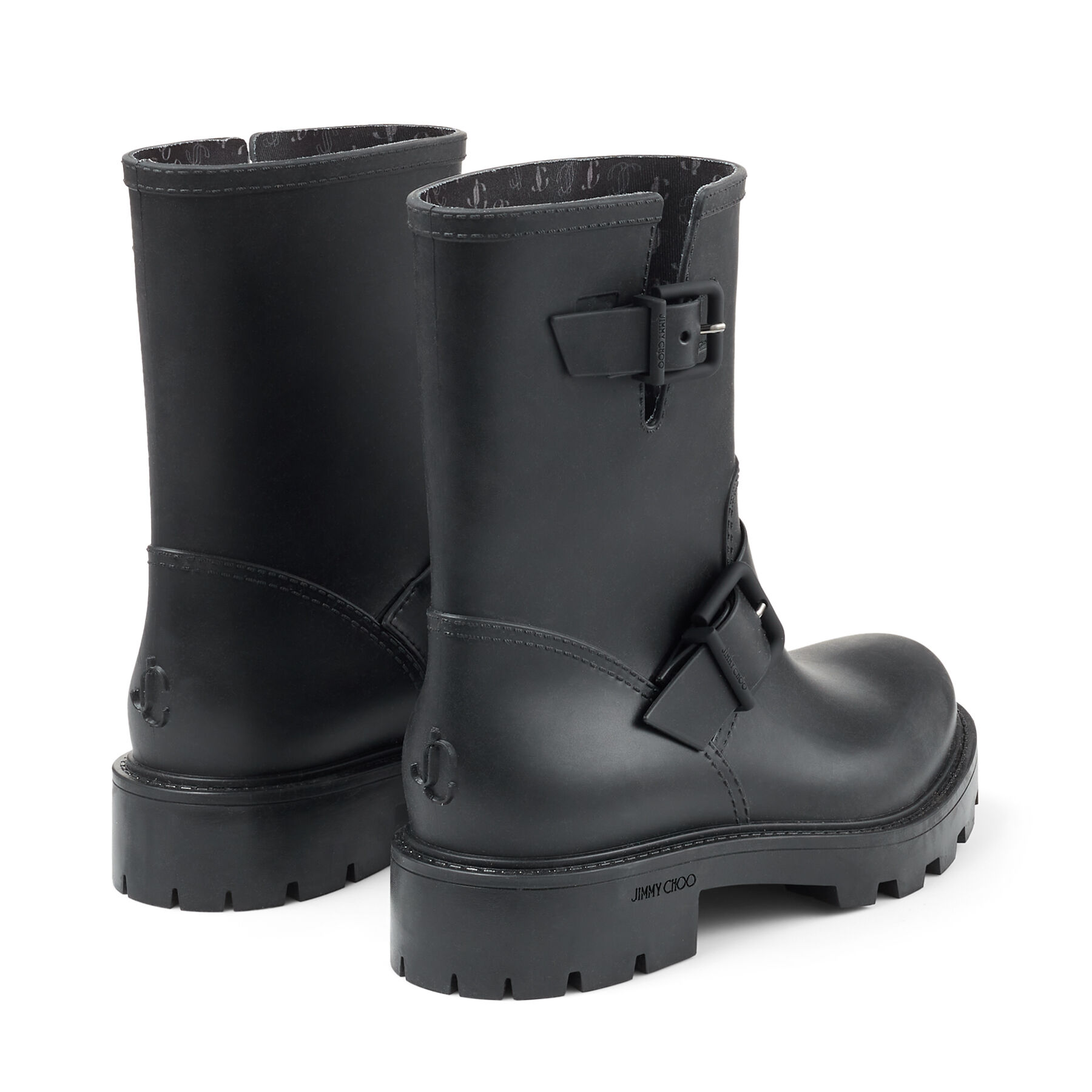 Black Biodegradable Rubber Rain Boots | YAEL FLAT | Winter 2021 