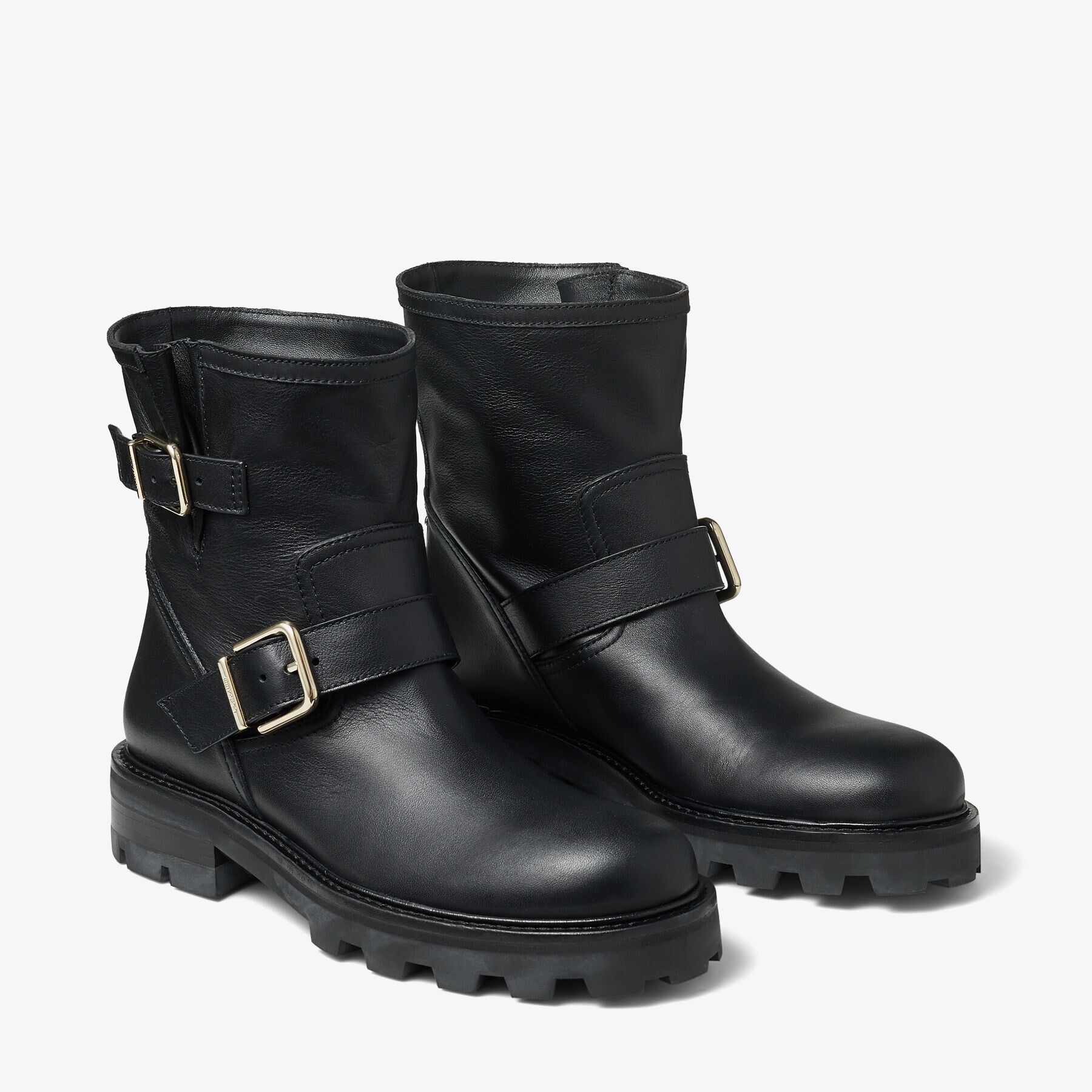 youth leather biker boots