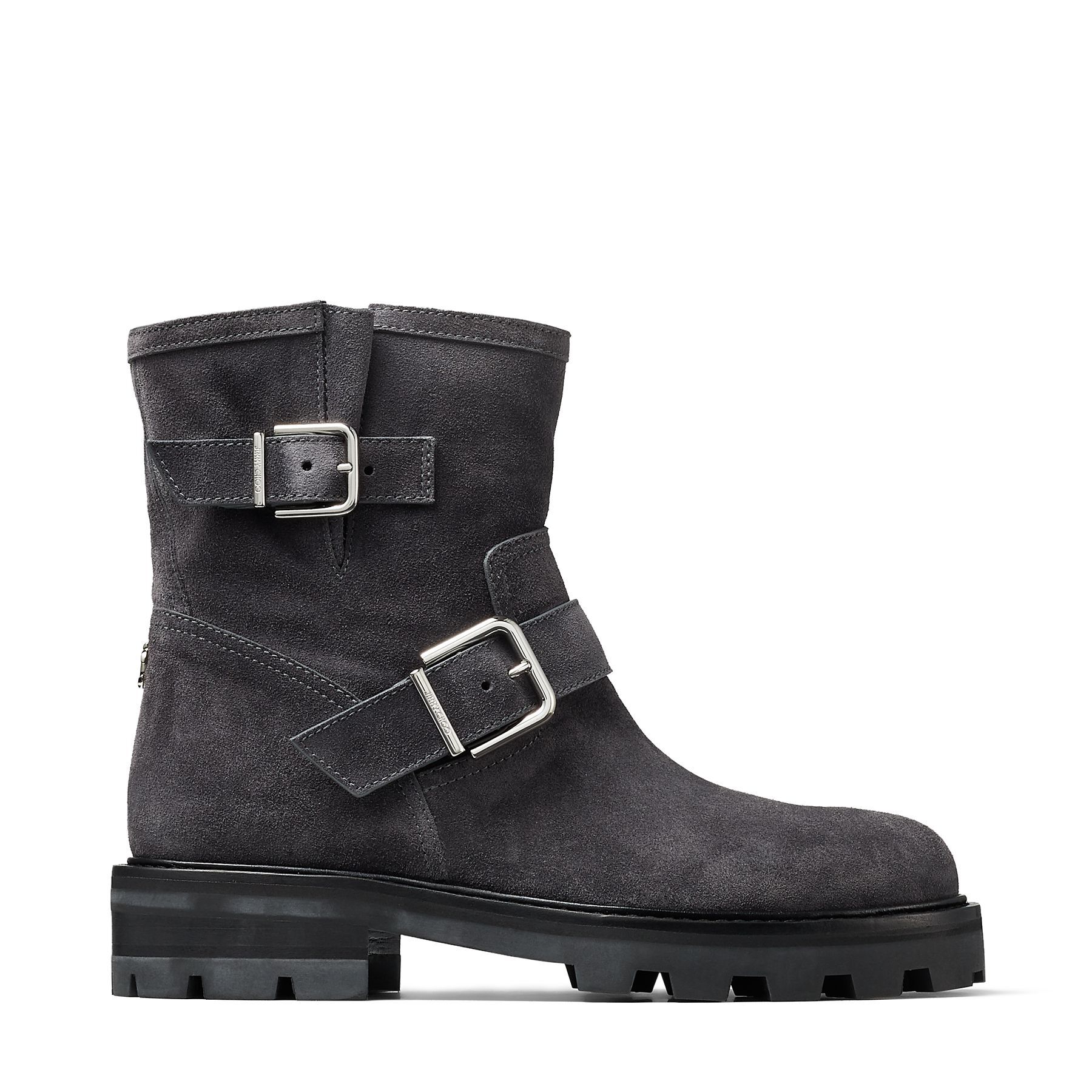 jimmy choo grey suede boots