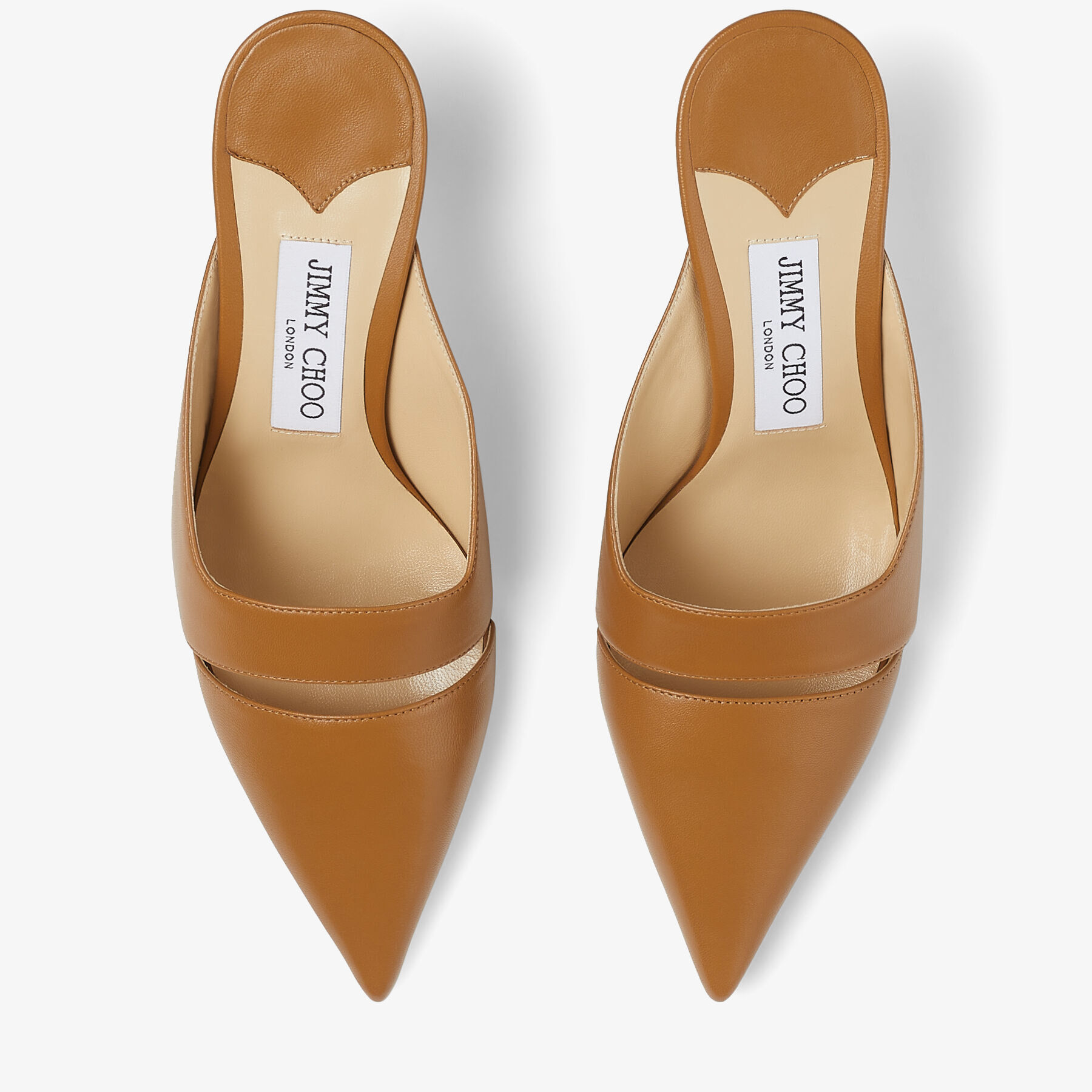 Camel Nappa Leather Mules | ZALEA 65 | Spring 2022 Collection 