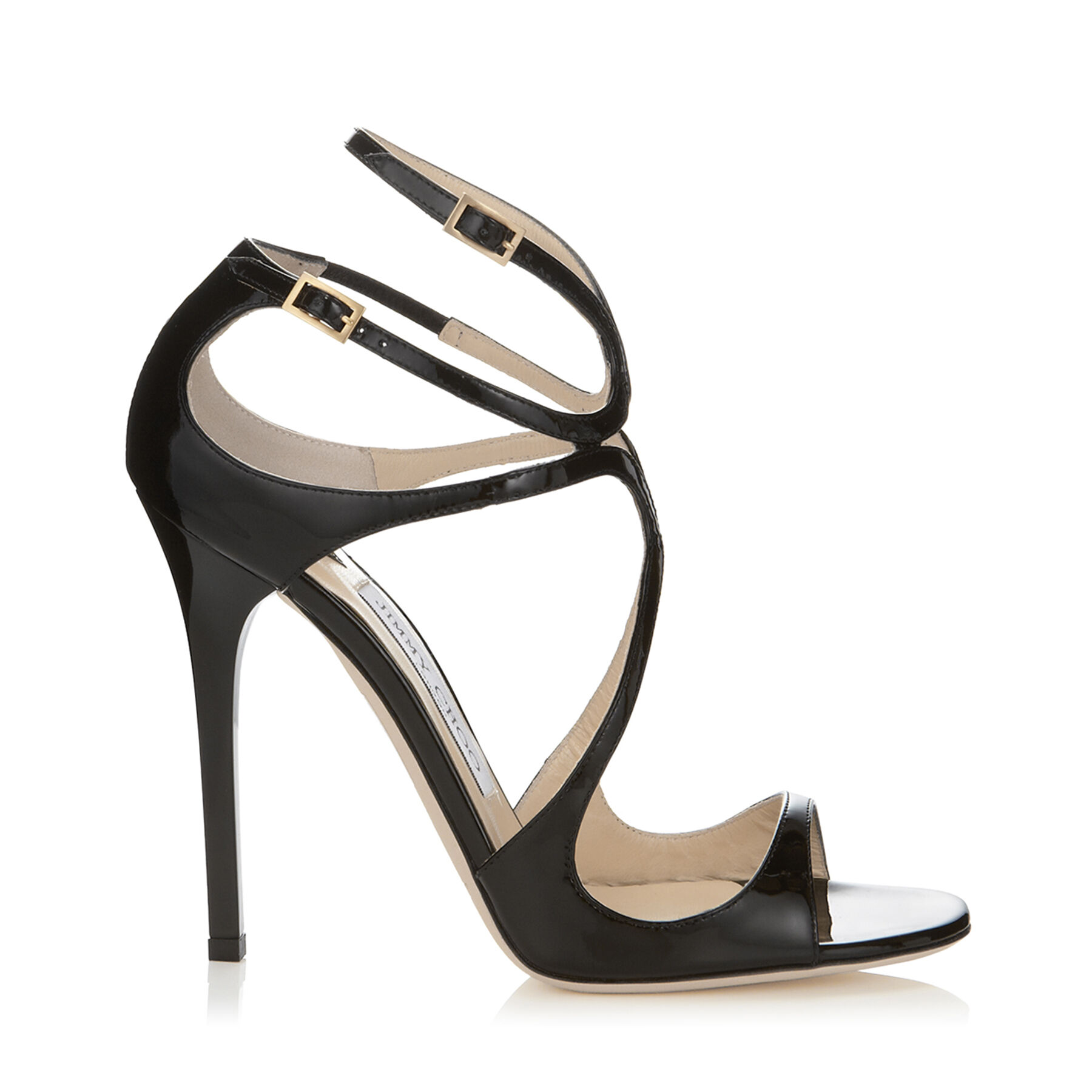 Black Patent Leather Sandals | Strappy Sandals | Lance | JIMMY CHOO