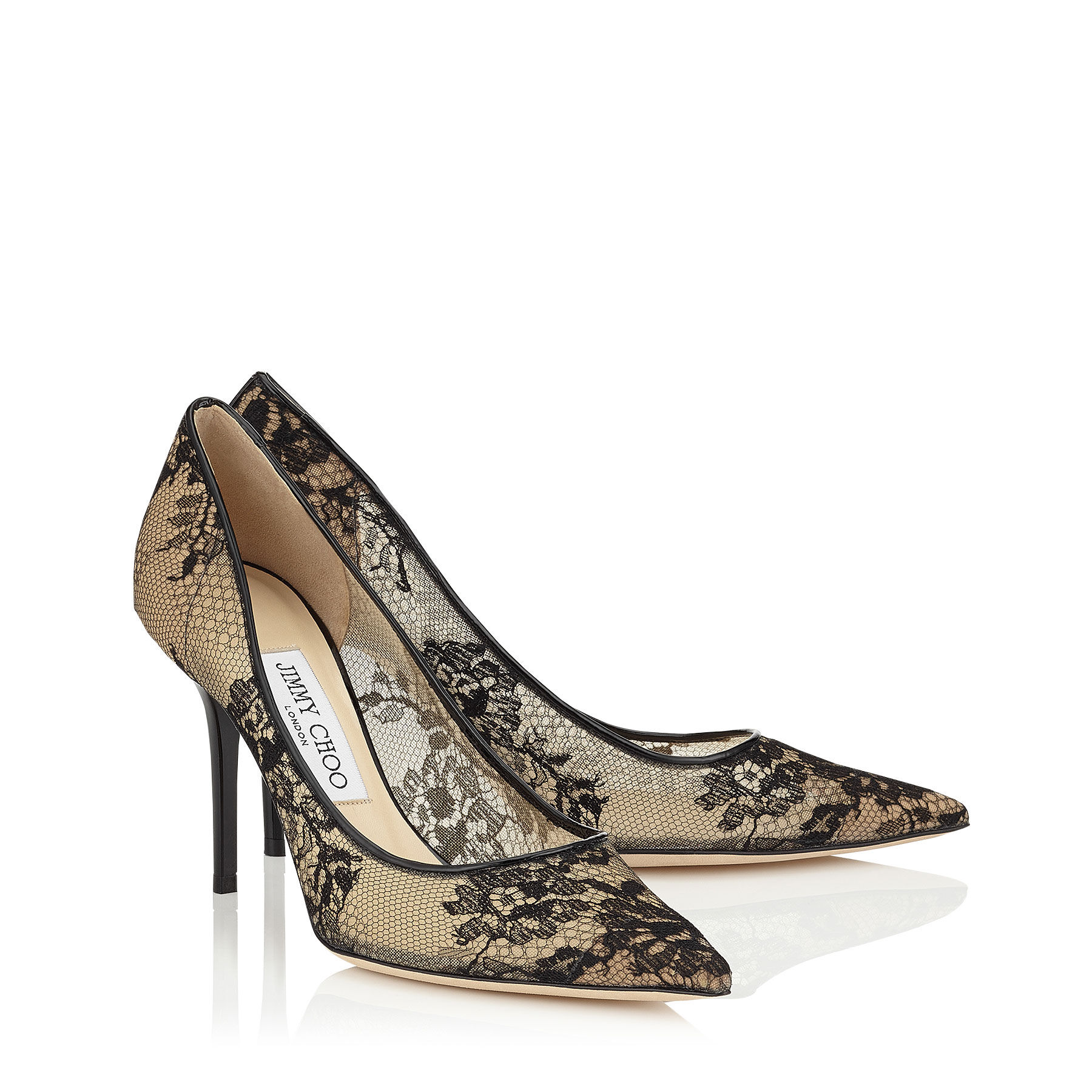 jimmy choo black lace heels