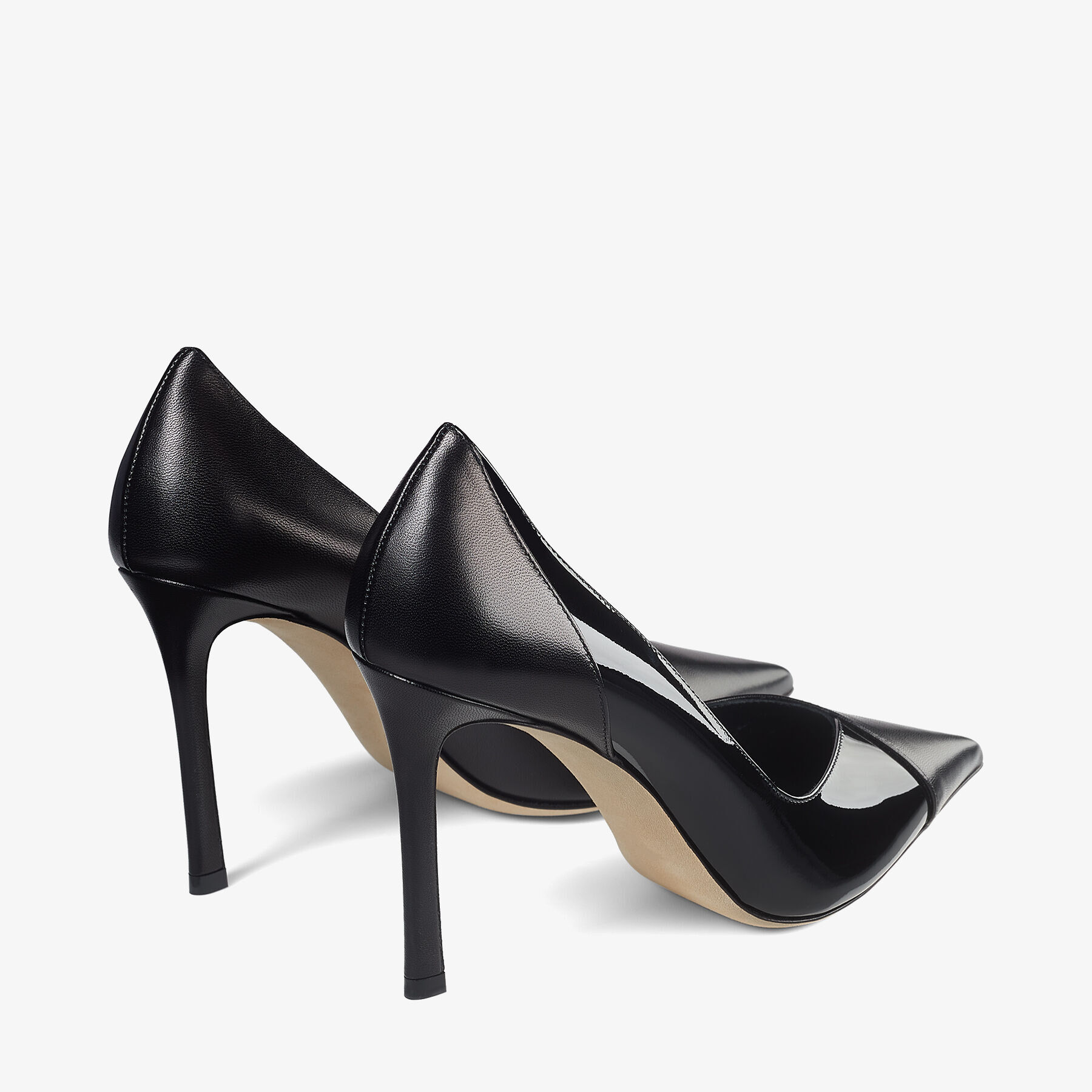 Black Nappa and Patent Leather Pumps | CASS 95 | Winter 2021 
