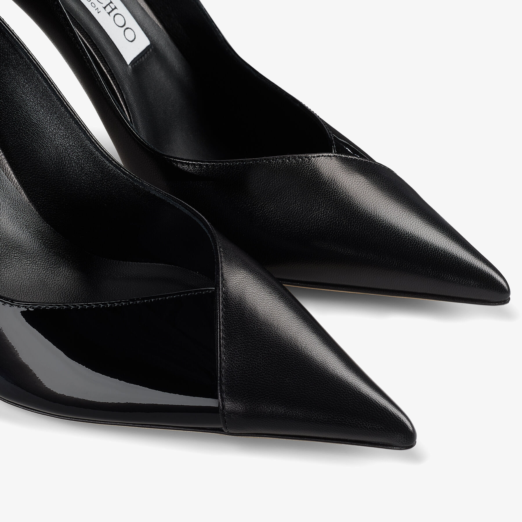 Black Nappa and Patent Leather Pumps | CASS 95 | Winter 2021 