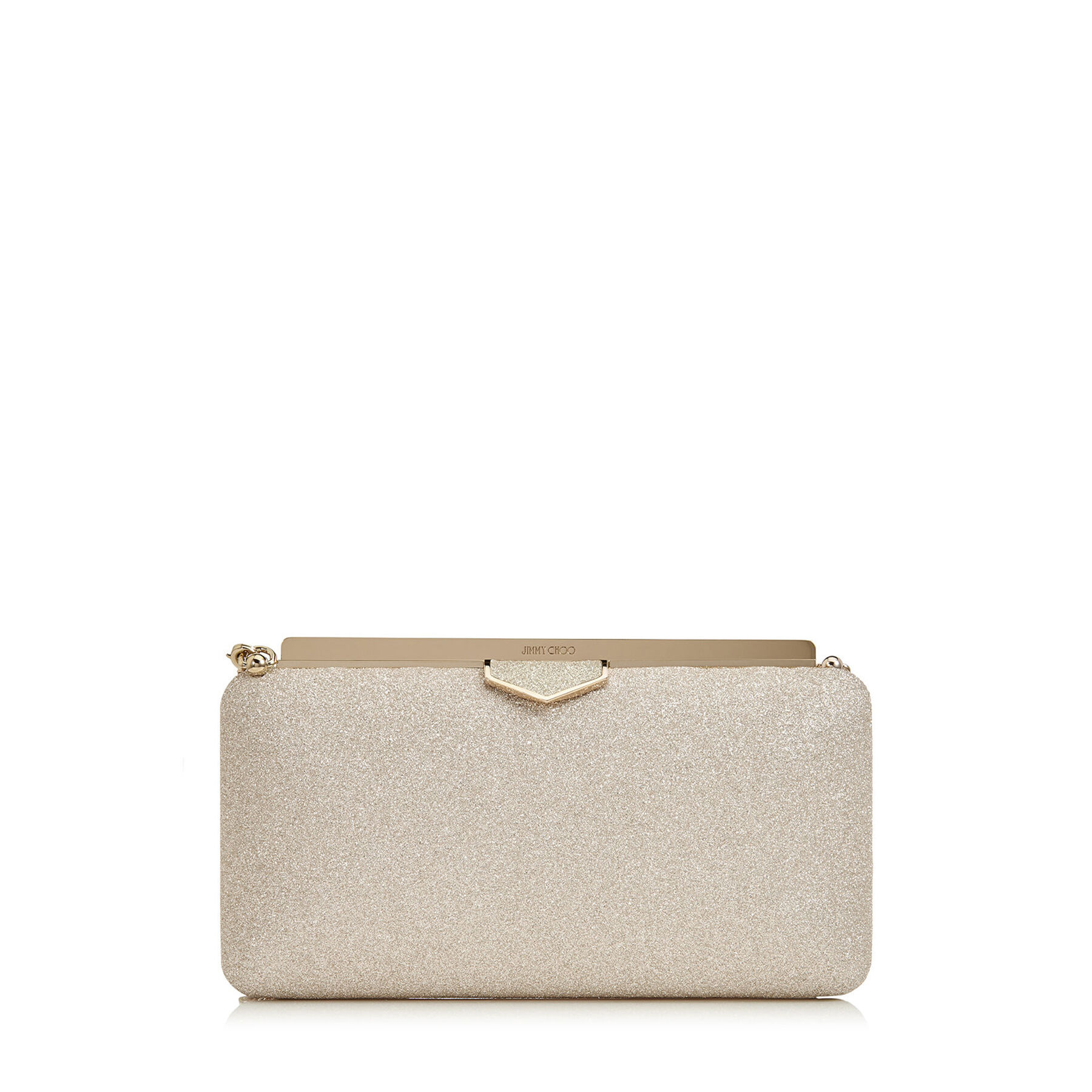 Jimmy choo gold sale clutch