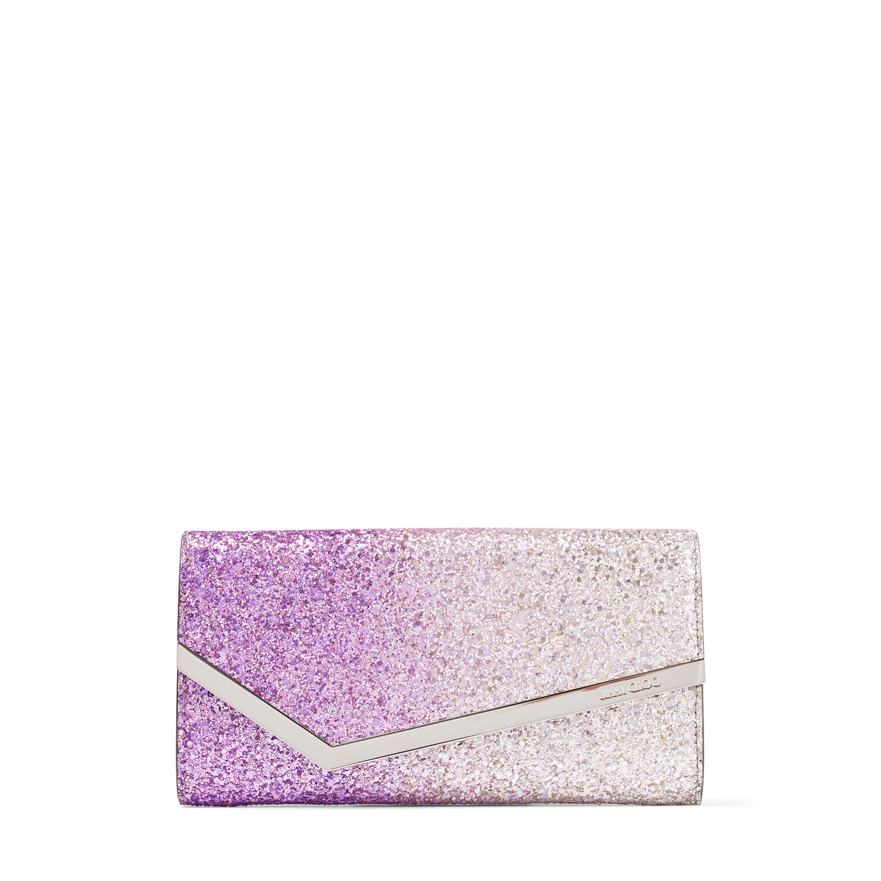Platinum and Pink Violet Dazzling Dégradé Glitter Fabric Clutch Bag ...