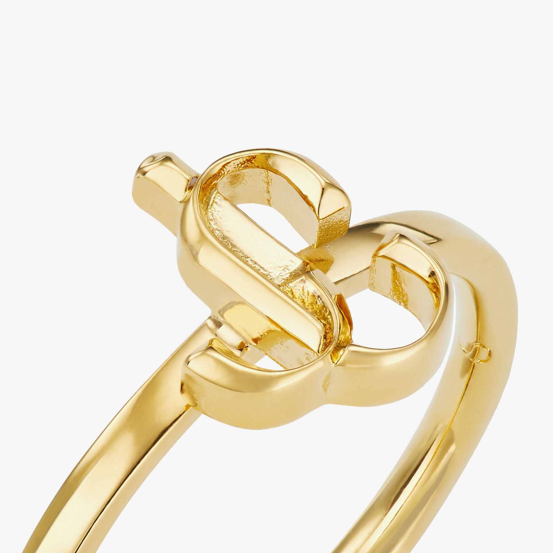 Gold-Finish Metal Ring with JC Initials | JC Ring | Jewellery 