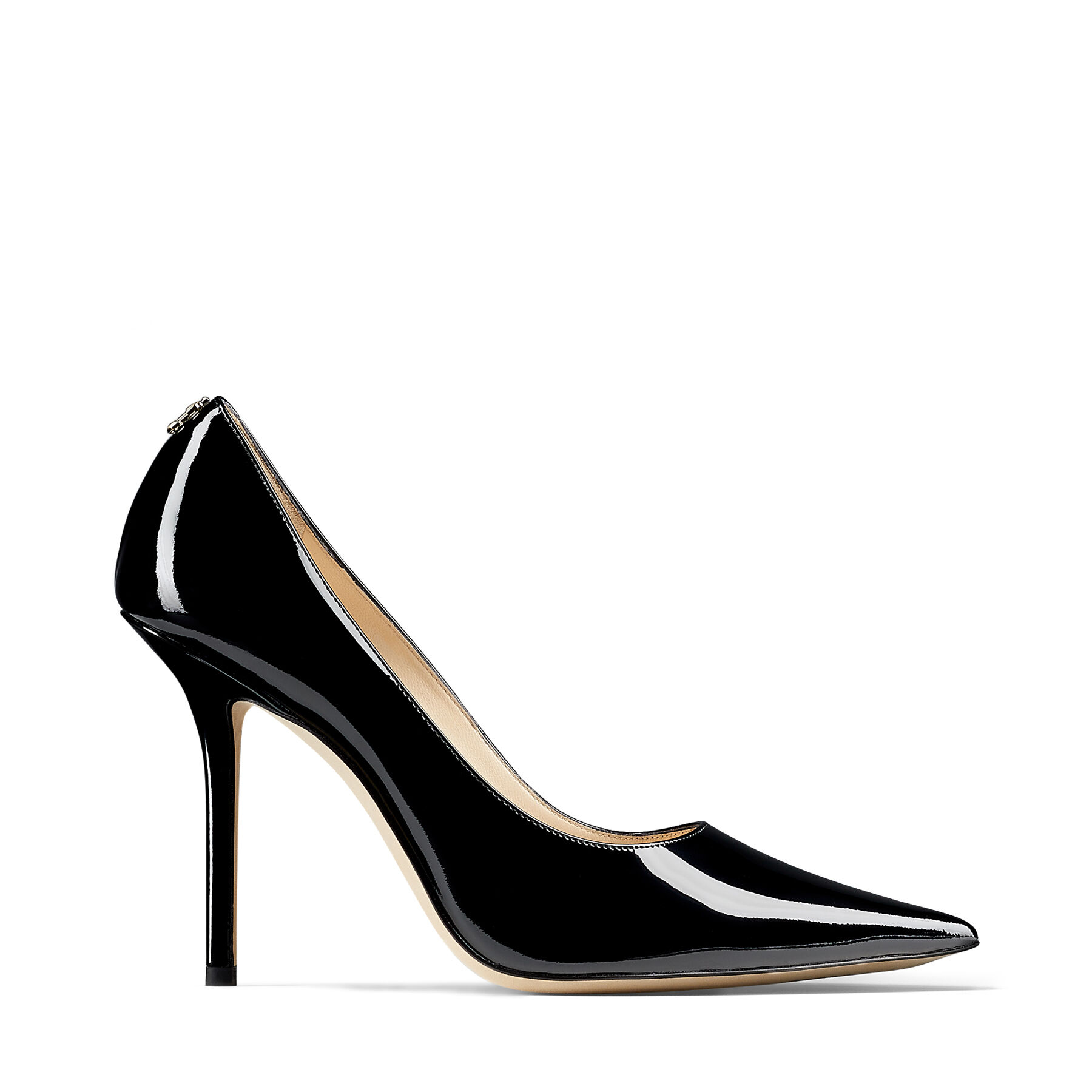 Embankment Illusion smeltet Black Patent Leather Pointed-Toe Pumps with JC Emblem | LOVE 100 | Autumn  Winter 19 | JIMMY CHOO