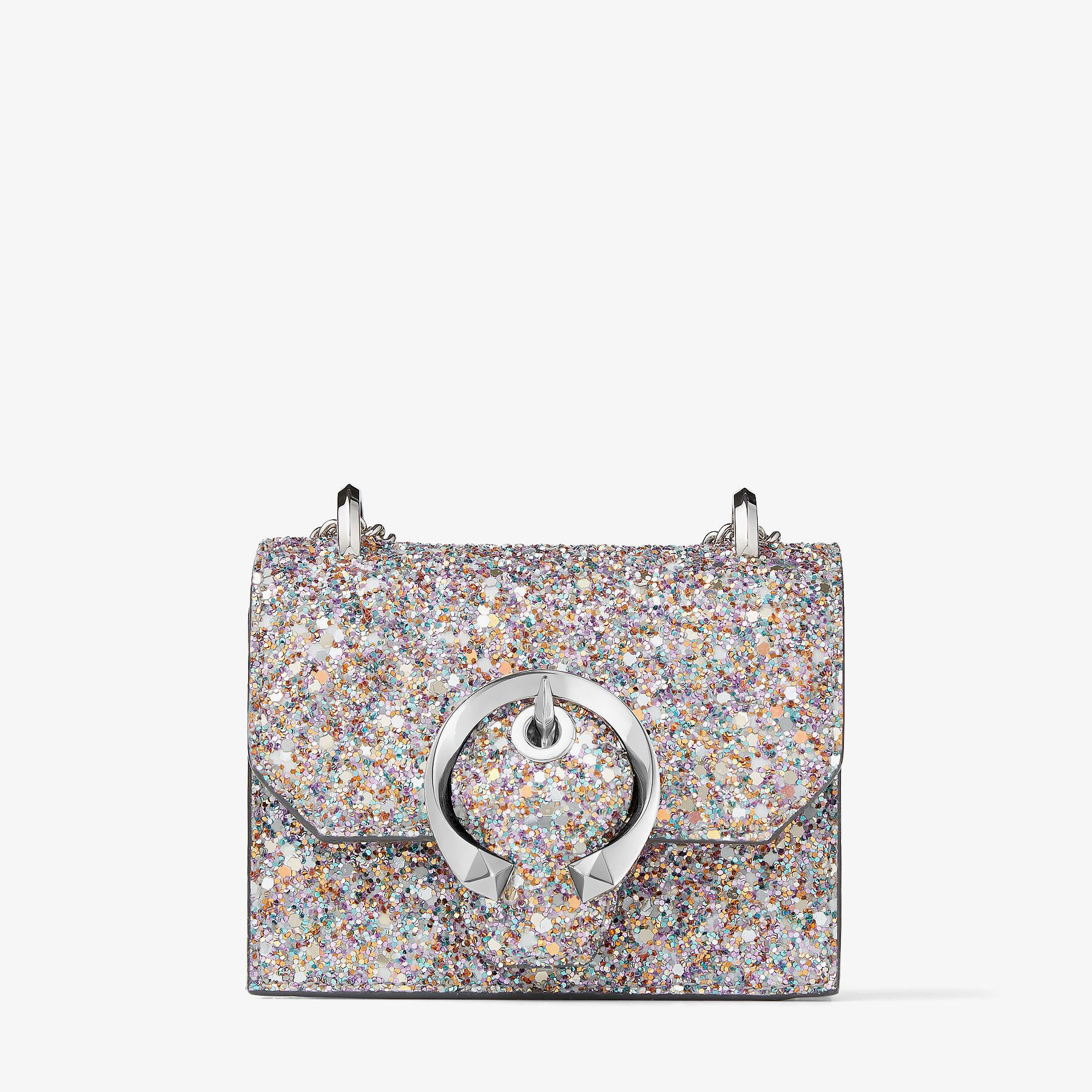 Luminous Glow-In-The-Dark Glitter Fabric Super Mini Bag with Metal ...