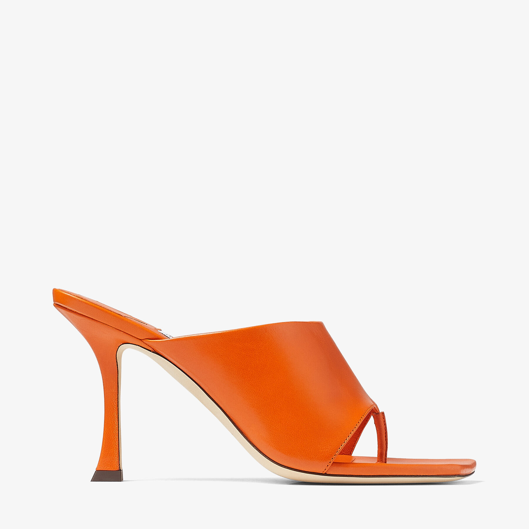 1960'S ORIGINAL ORANGE OPEN TOE SHOES MULES PUMPS JAPAN 